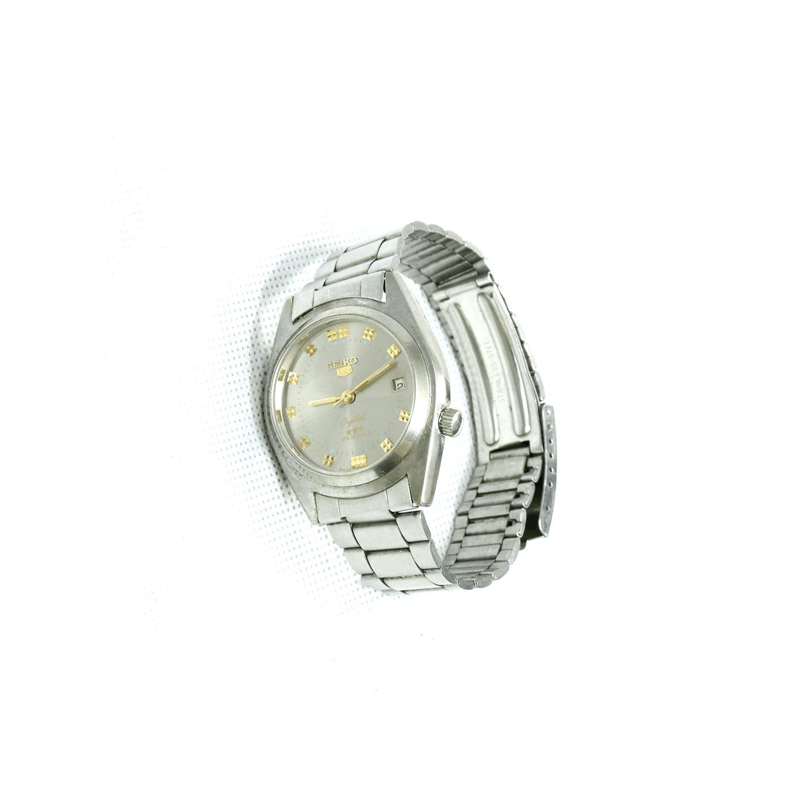 image of Archival Clothing x Seiko 1989 Seiko Grey Classic Clockface Watches in Grey/Steel, Men's