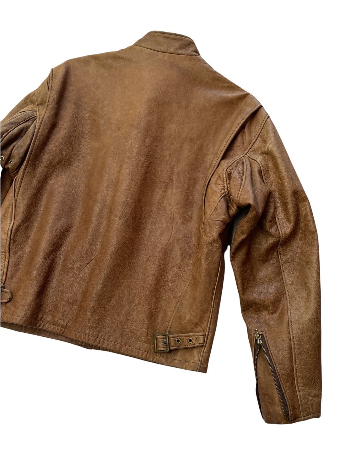 Schott SCHOTT CAFE RACER LEATHER BIKER JACKET Size US M / EU 48-50 / 2 - 6 Thumbnail