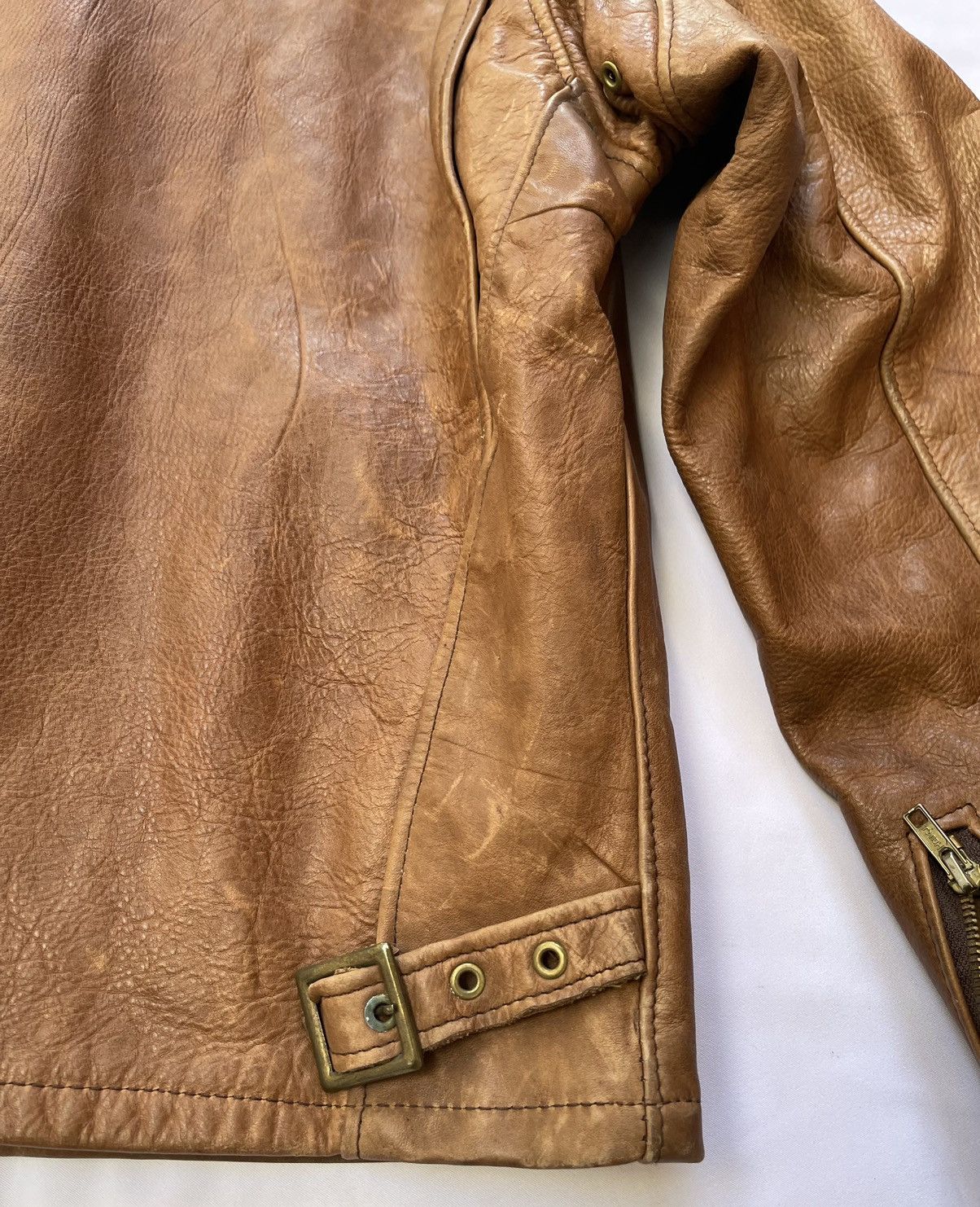 Schott SCHOTT CAFE RACER LEATHER BIKER JACKET Size US M / EU 48-50 / 2 - 15 Thumbnail