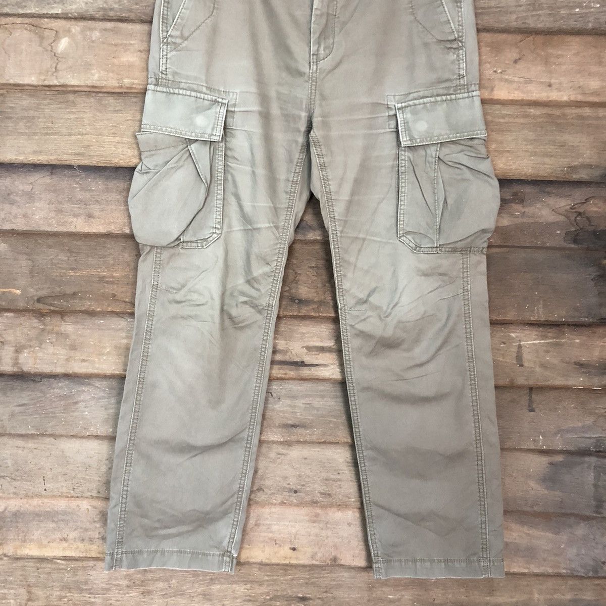 Gap Gap Khakis Grey Multipocket Tactical Cargo Pants #4381 Size US 31 - 3 Thumbnail