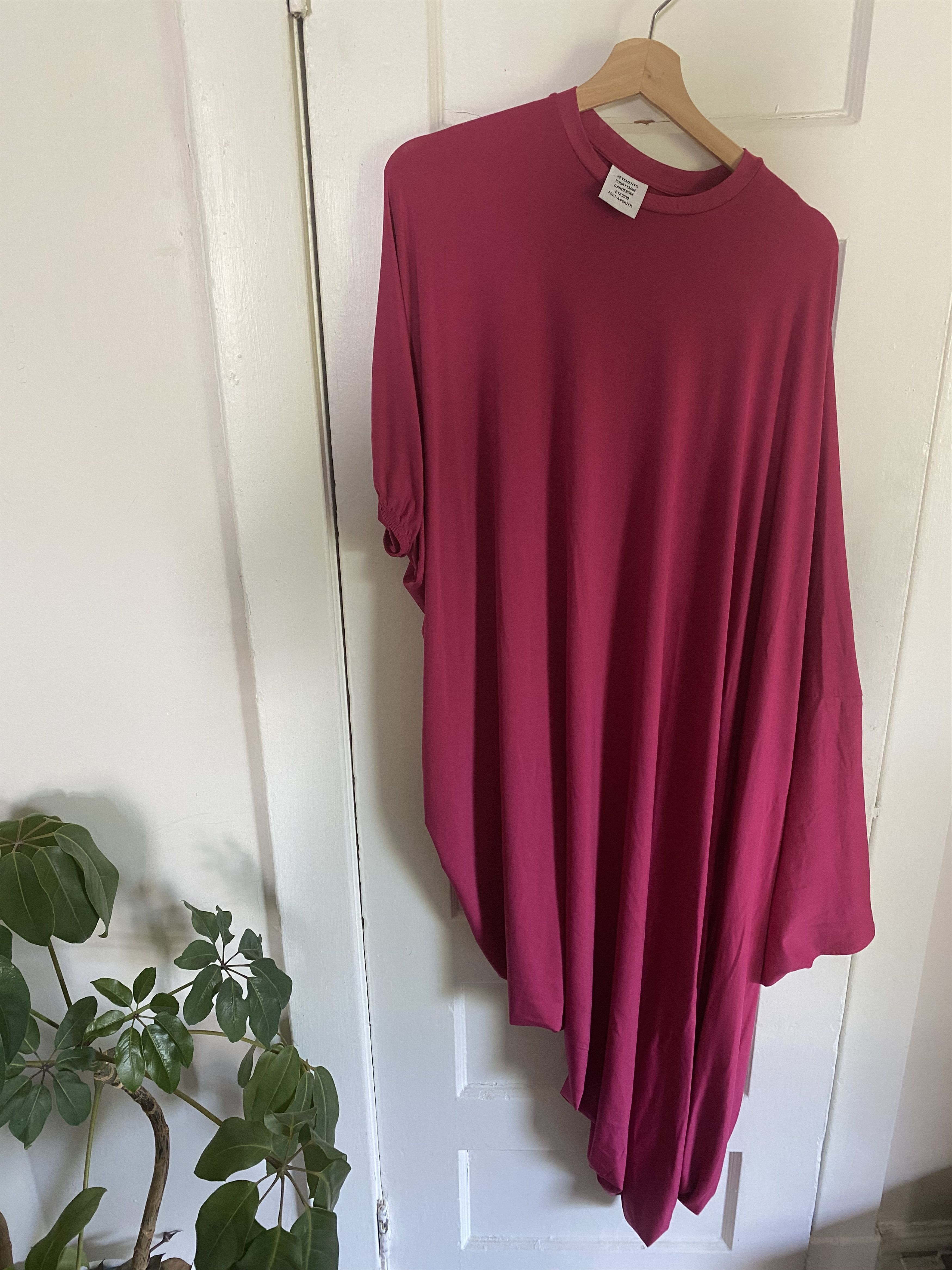 Vetements SS19 Vetements Runwat Fuschia Ruched asymm tunic dress Size ONE SIZE - 2 Thumbnail