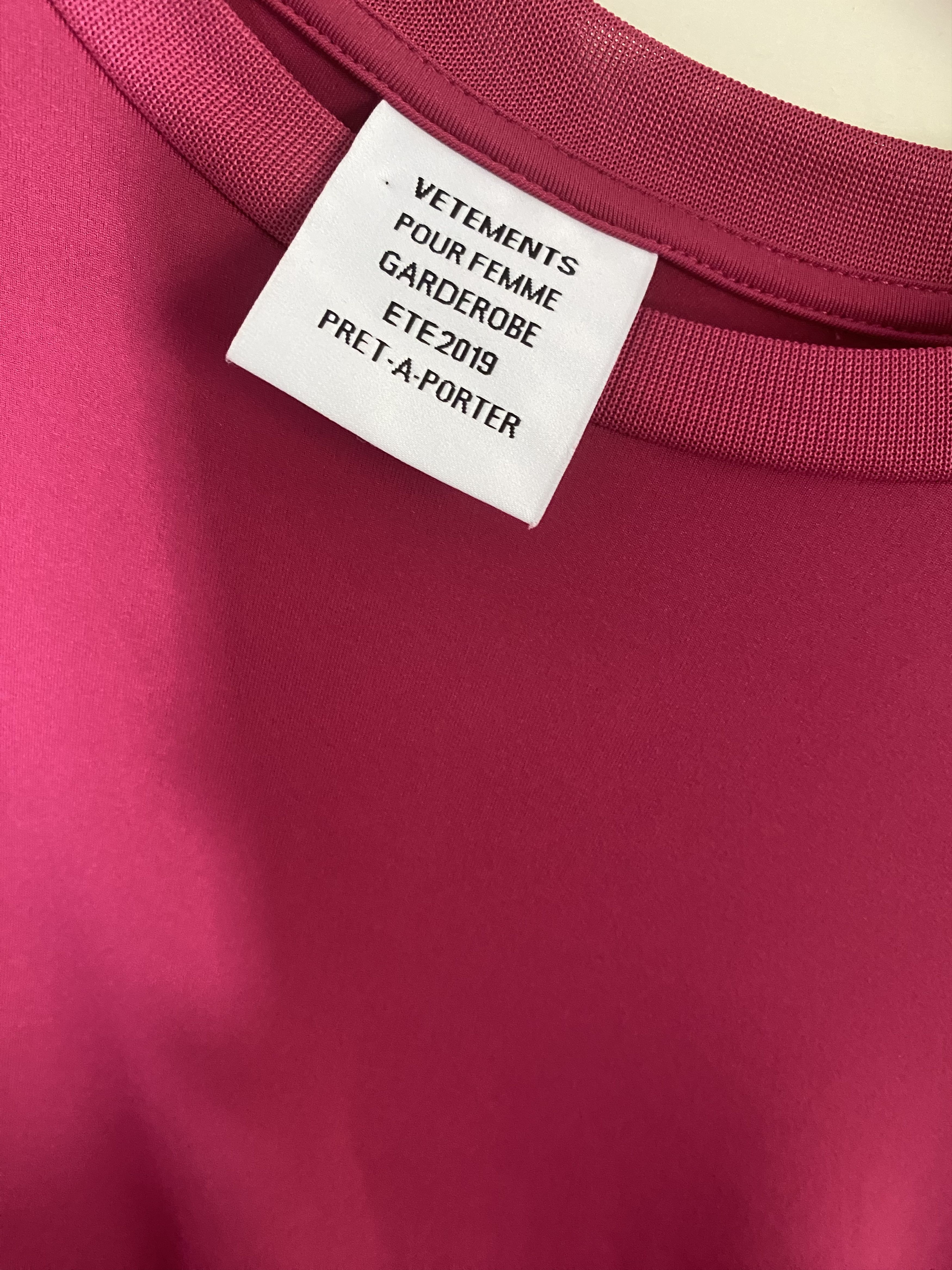 Vetements SS19 Vetements Runwat Fuschia Ruched asymm tunic dress Size ONE SIZE - 3 Thumbnail