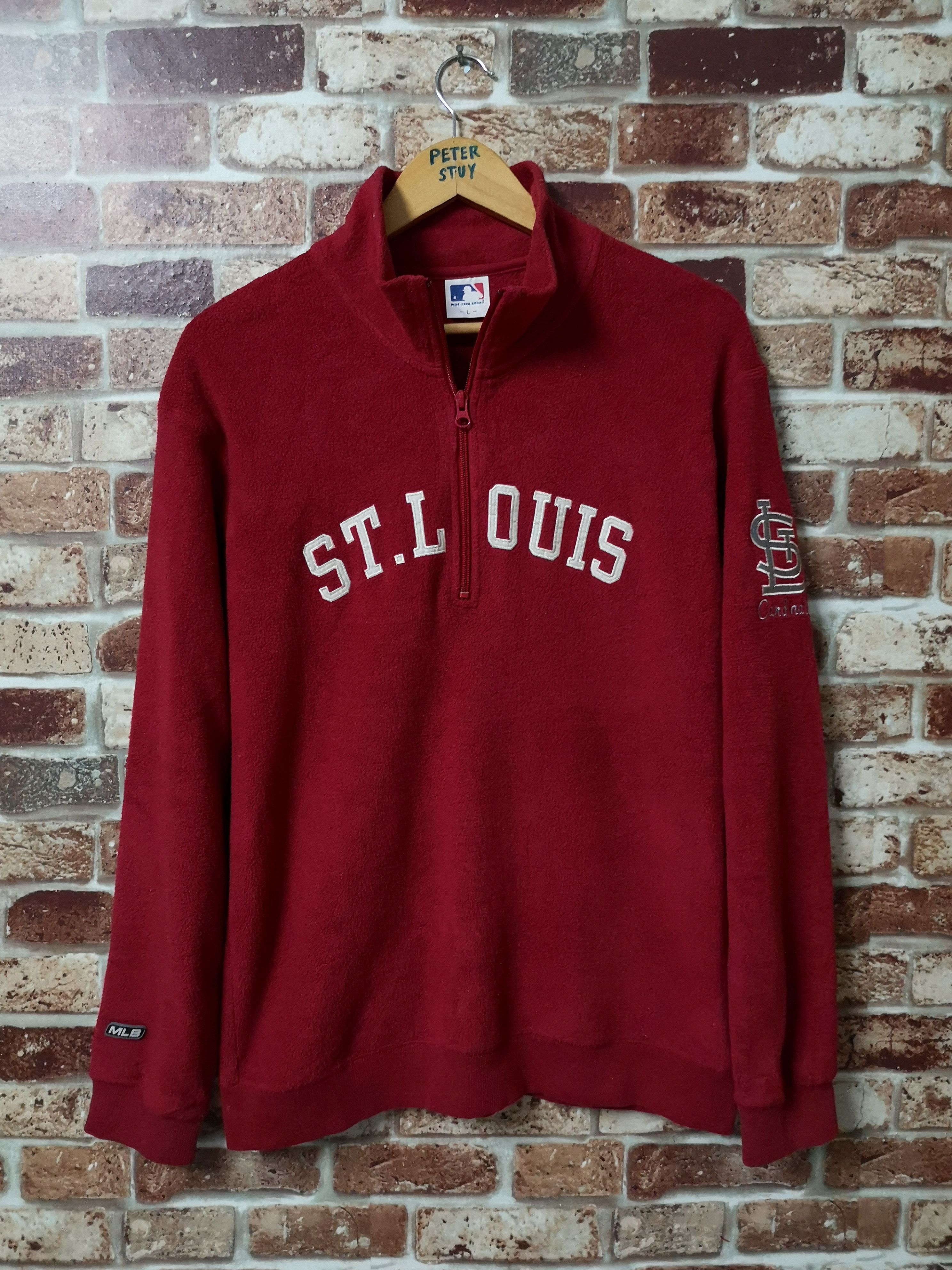 MLB × Uniqlo St. Louis Sweater Half Zipper Size US L / EU 52-54 / 3 - 1 Thumbnail