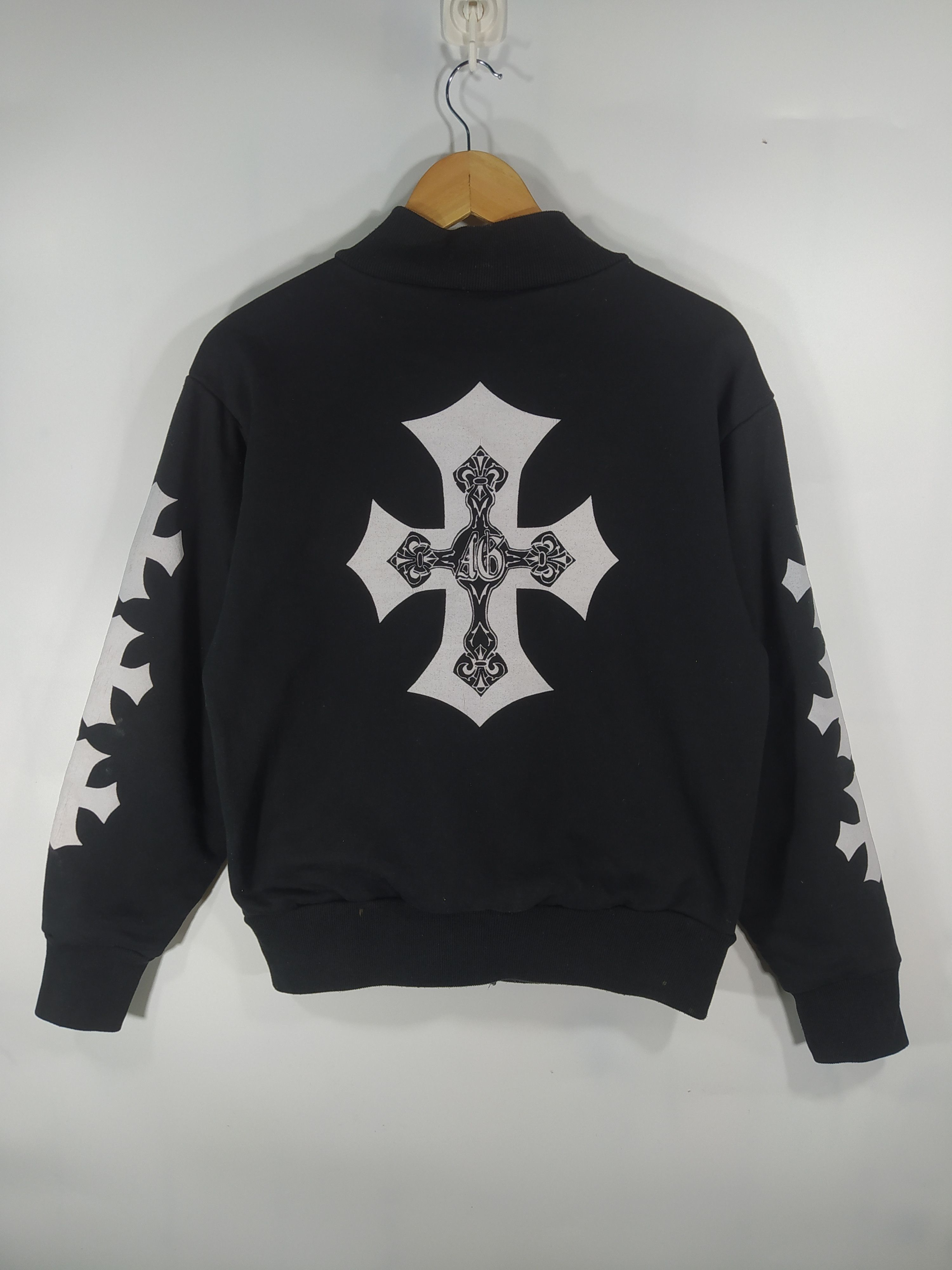 image of Made In USA x Vintage Cross Ag X Camper Themo Lineng Sweatshirts in Black, Men's (Size Small)