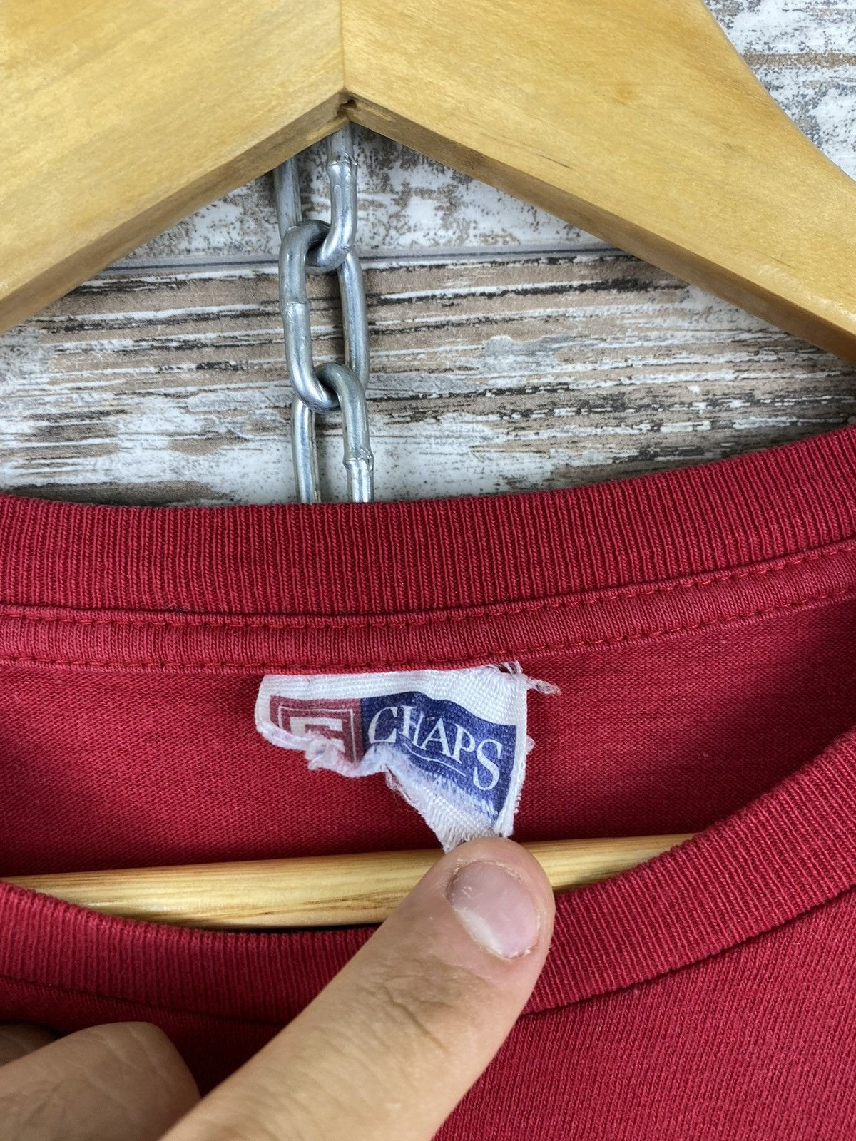 Chaps Ralph Lauren × Polo Ralph Lauren × Vintage Mens Vintage Chaps Polo Ralph Lauren T Shirt USA flag rare Size US L / EU 52-54 / 3 - 4 Thumbnail