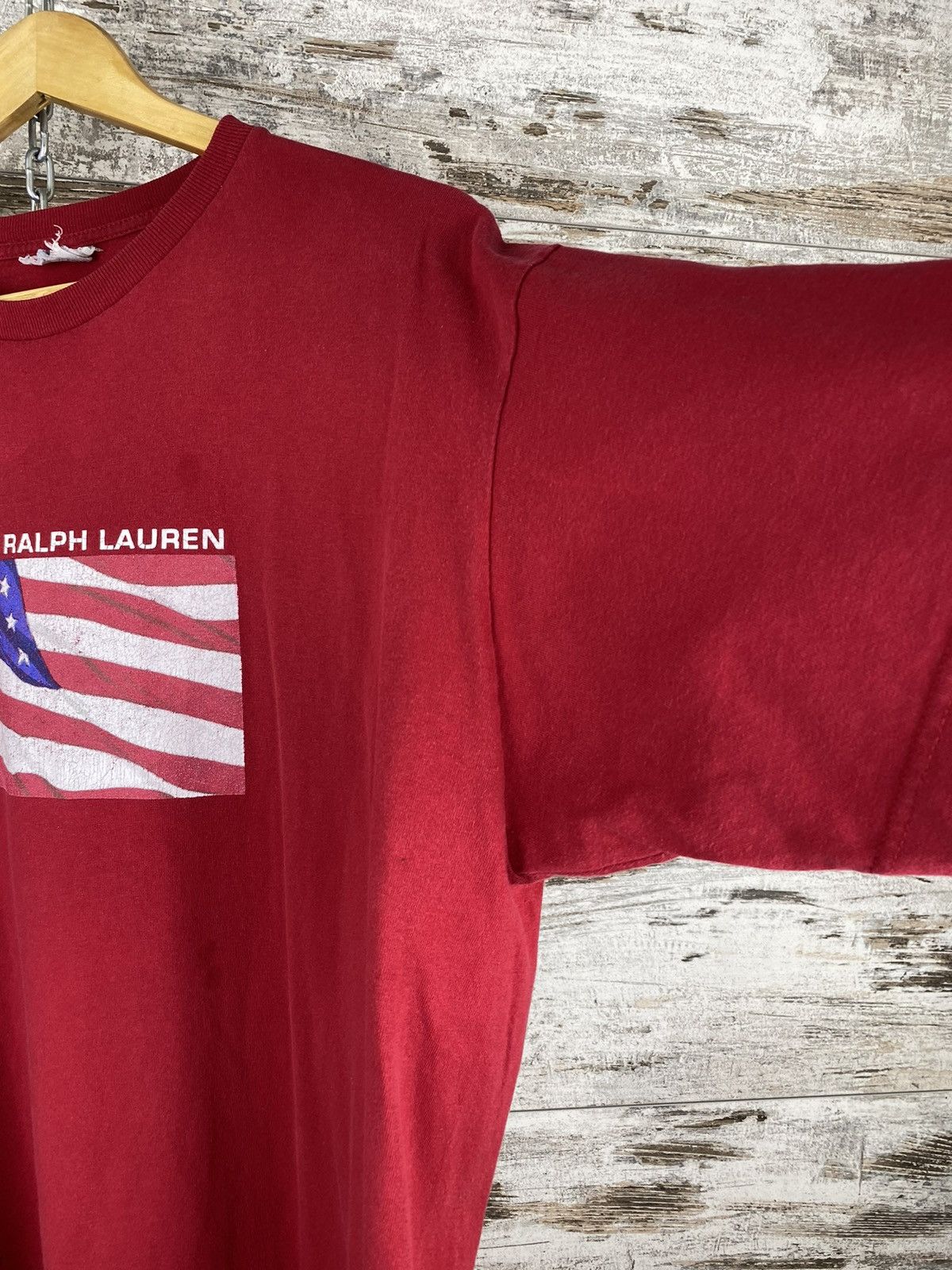 Chaps Ralph Lauren × Polo Ralph Lauren × Vintage Mens Vintage Chaps Polo Ralph Lauren T Shirt USA flag rare Size US L / EU 52-54 / 3 - 6 Thumbnail