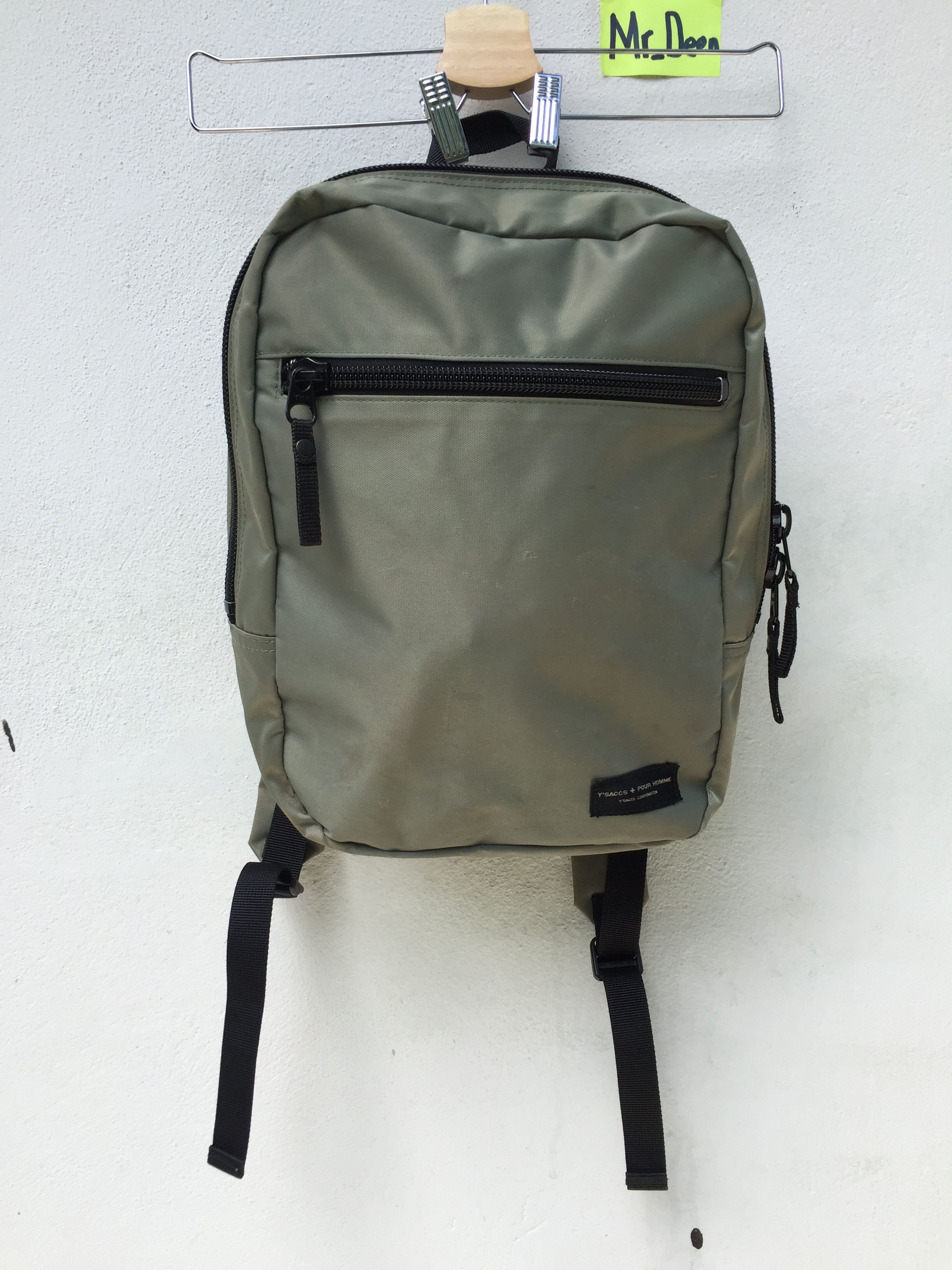 image of Y'saccs + Pour Homme Yohji Yamamoto Bagpack in Green, Men's