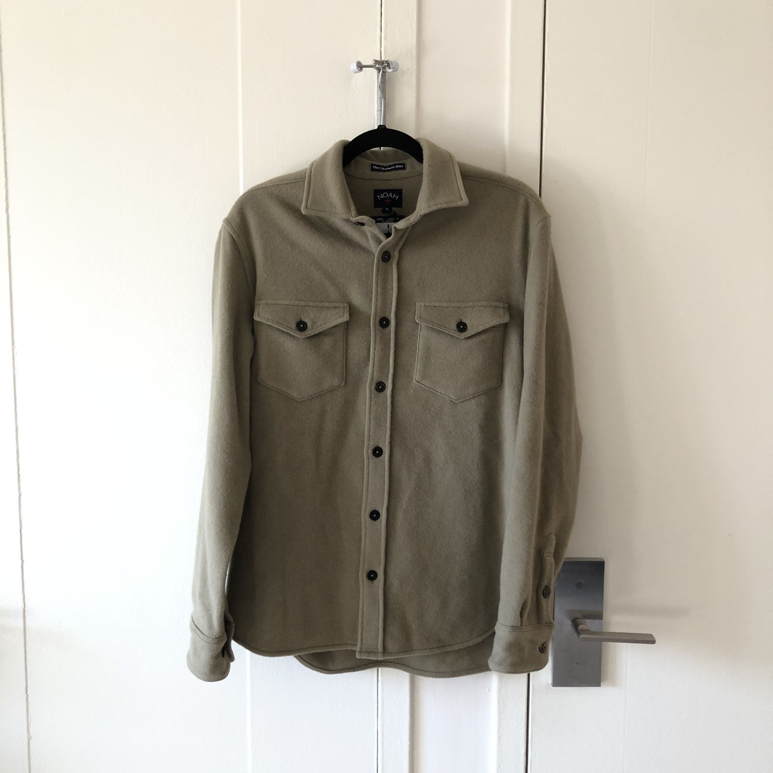 image of Noah Cashmere Cpo Overshirt in Hemp, Men's (Size Medium)