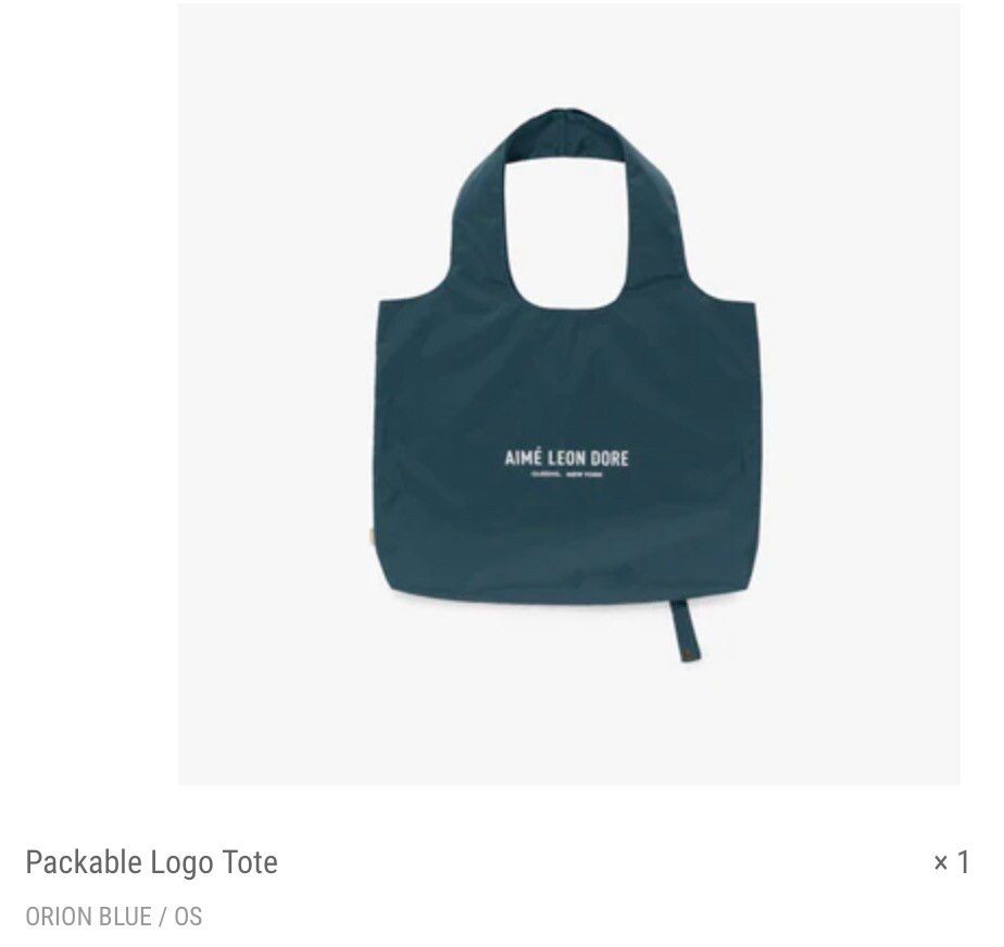 Aime Leon Dore NEW Aime Leon Dore Packable Logo Tote Orion Blue Size ONE SIZE - 8 Thumbnail