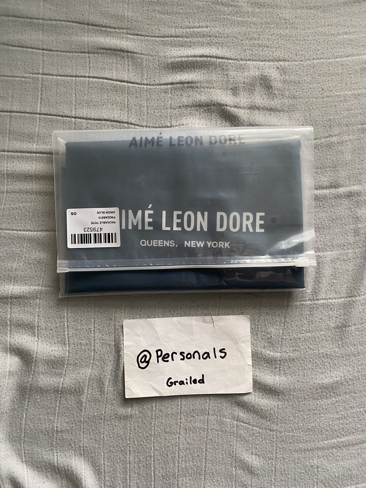 Aime Leon Dore NEW Aime Leon Dore Packable Logo Tote Orion Blue Size ONE SIZE - 5 Thumbnail