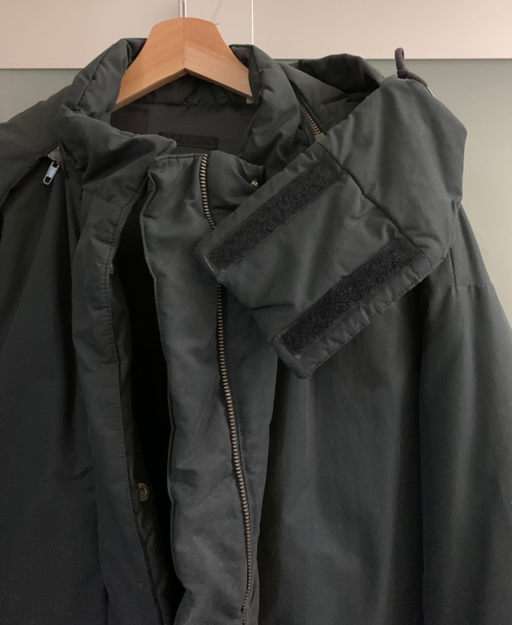 Pre-owned Helmut Lang Woman's Goose Down Parka From Early 20s In Black