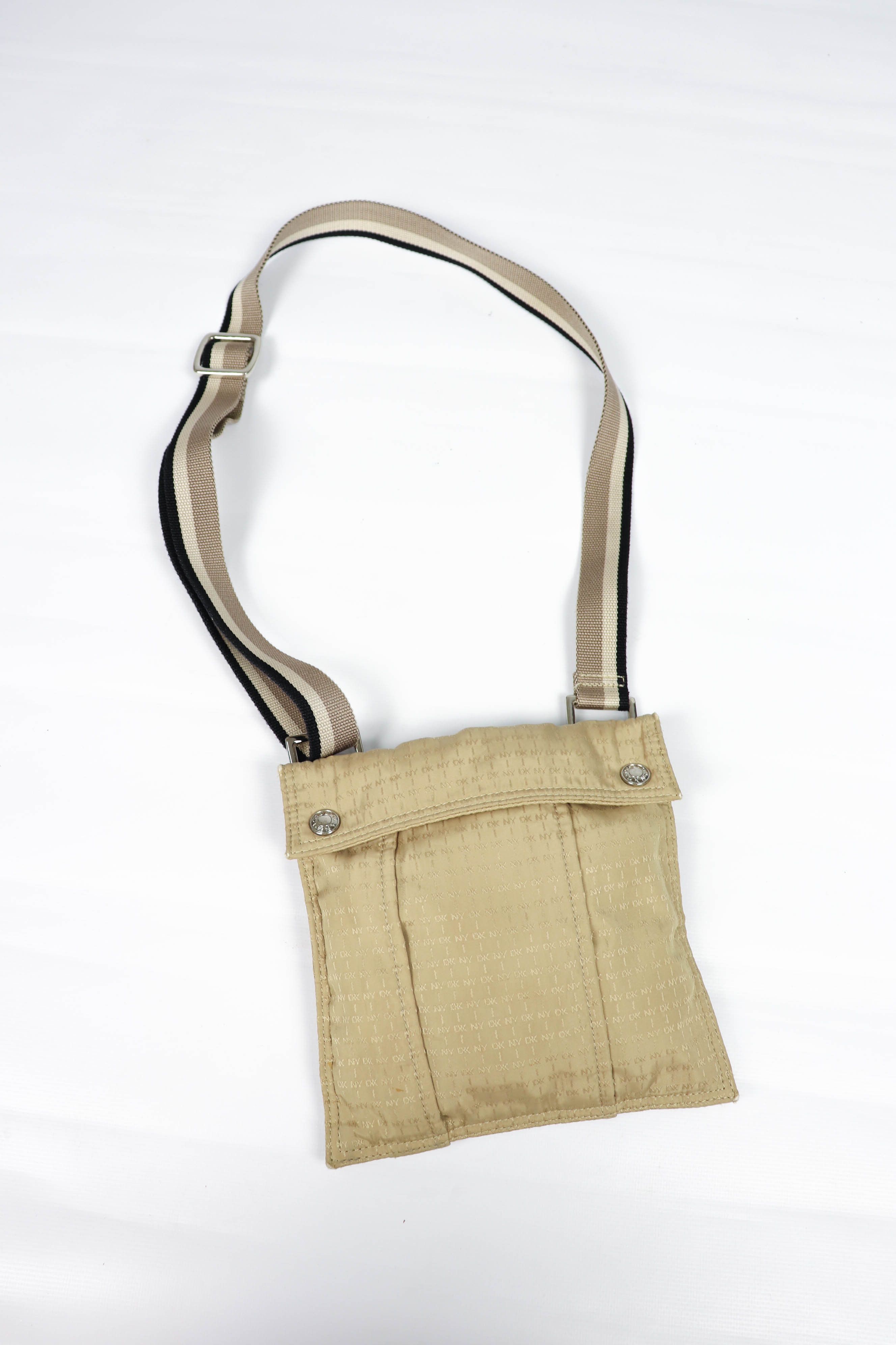 Dkny Donna Karan New York Beige Monogram Crossbody Bag, Men's
