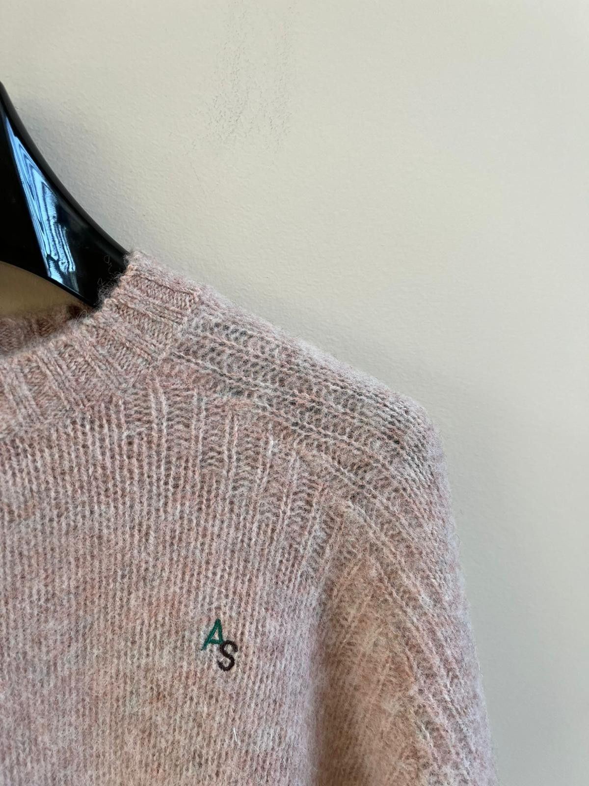 Acne Studios Pastel Pink Logo Knitwear Size US S / EU 44-46 / 1 - 11 Thumbnail