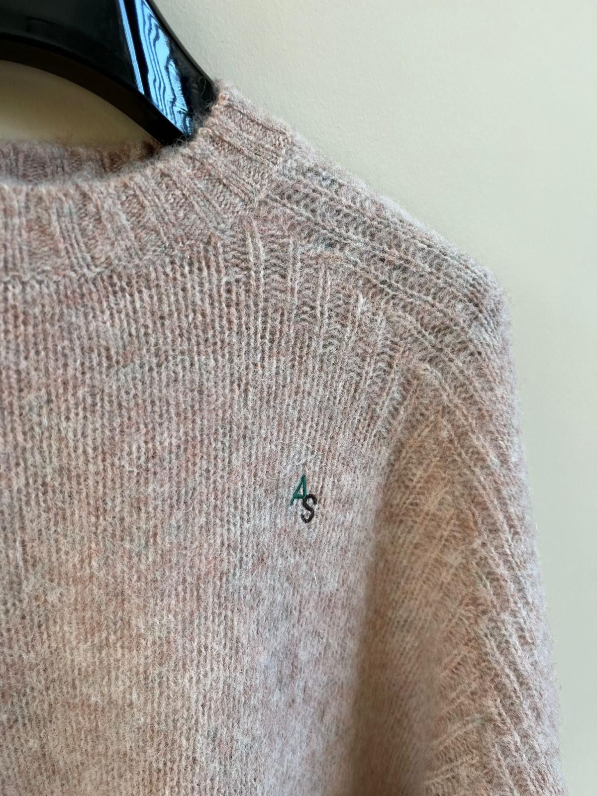 Acne Studios Pastel Pink Logo Knitwear Size US S / EU 44-46 / 1 - 5 Thumbnail