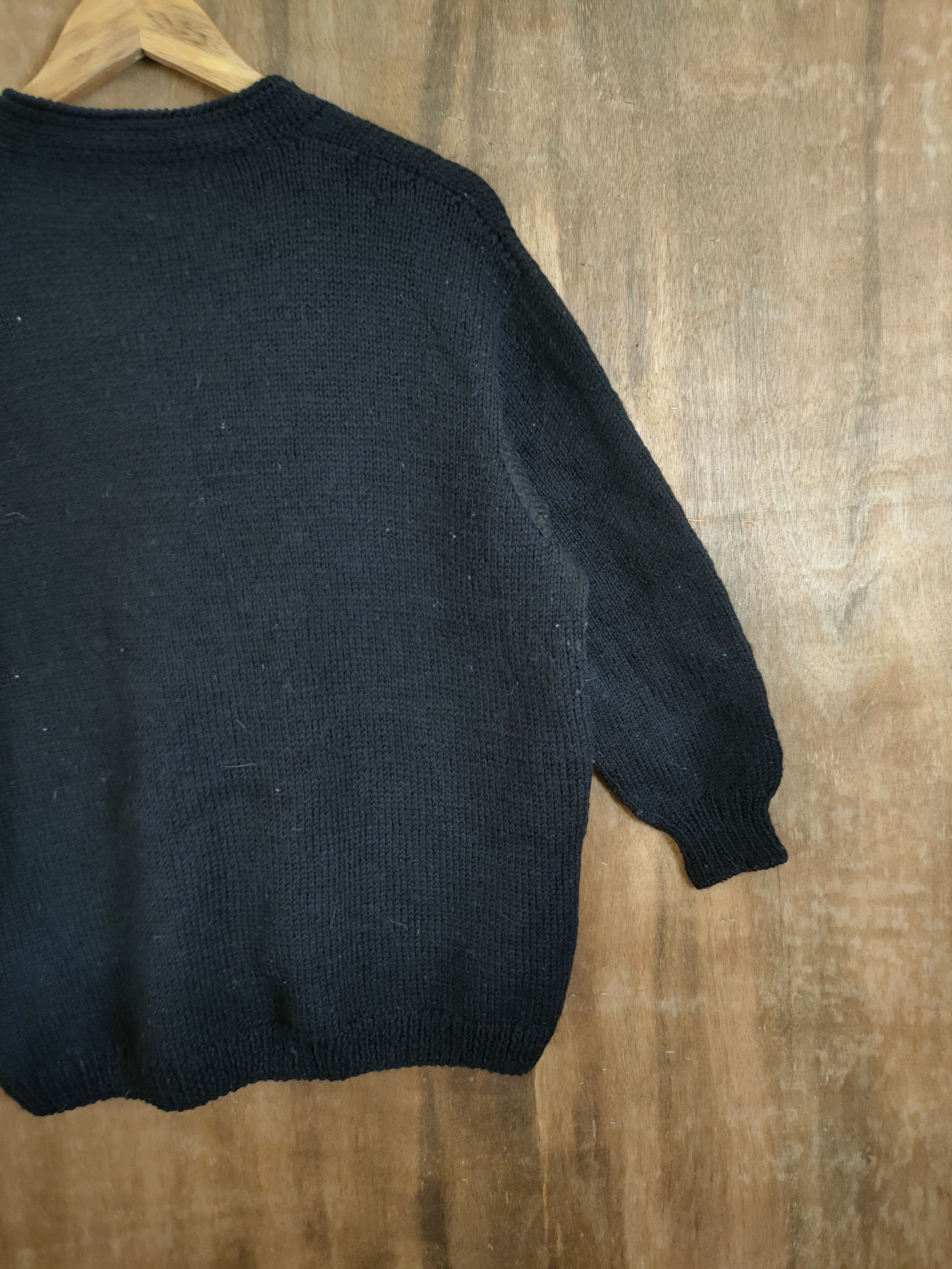 Homespun Knitwear Japan plain black vintage cardigan knitwear #46-672 Size US M / EU 48-50 / 2 - 7 Thumbnail