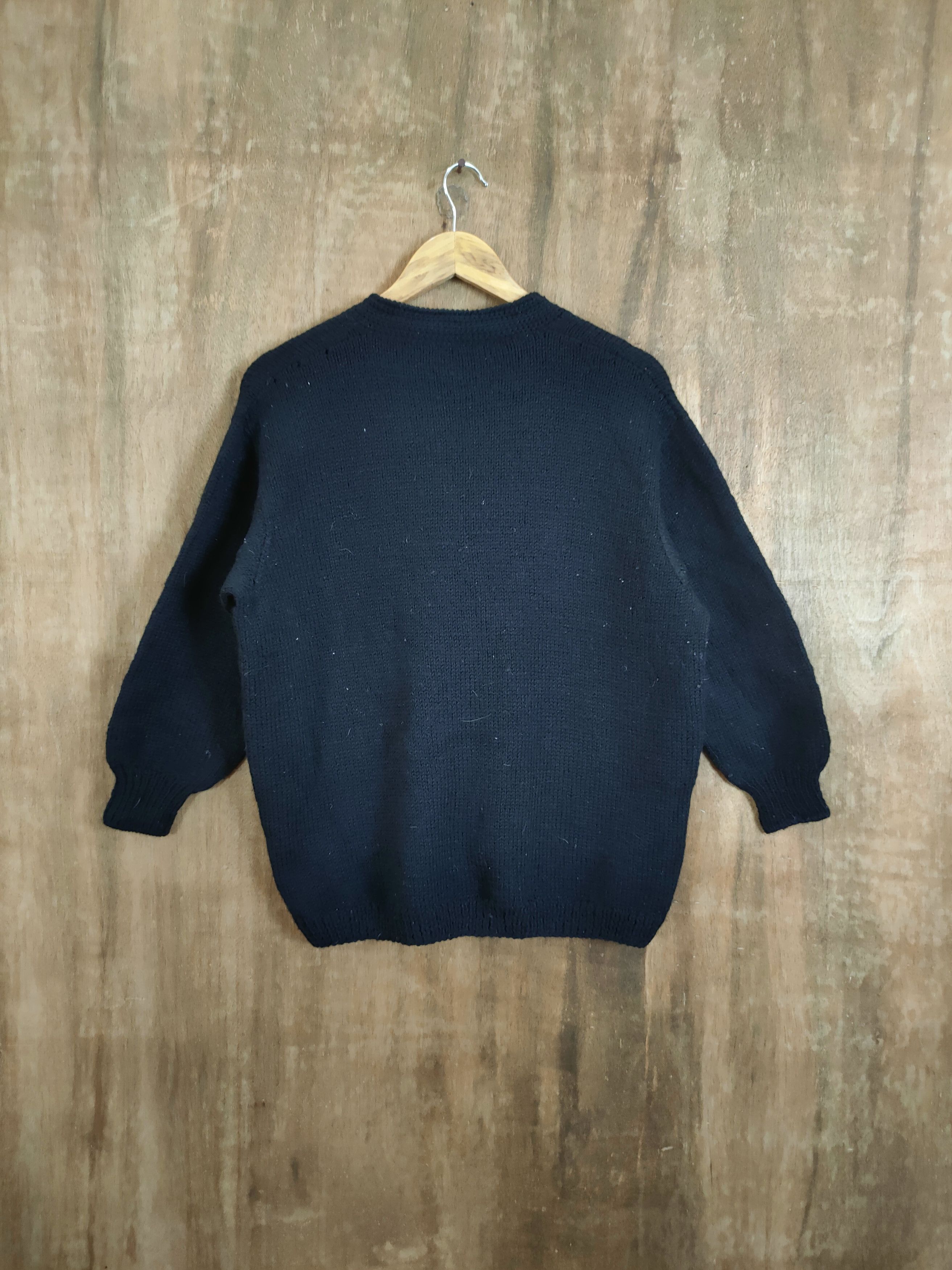Homespun Knitwear Japan plain black vintage cardigan knitwear #46-672 Size US M / EU 48-50 / 2 - 5 Thumbnail