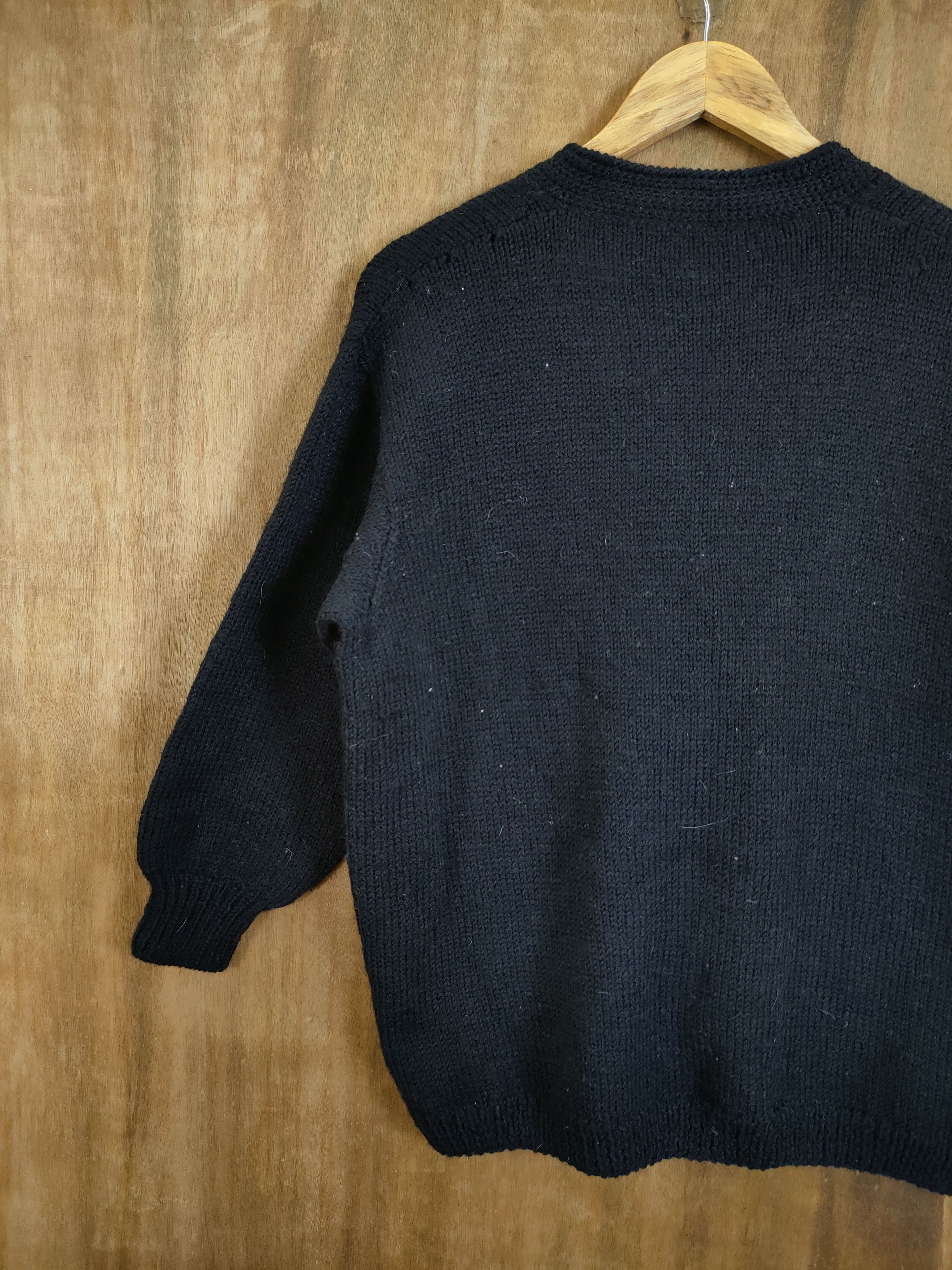 Homespun Knitwear Japan plain black vintage cardigan knitwear #46-672 Size US M / EU 48-50 / 2 - 6 Thumbnail