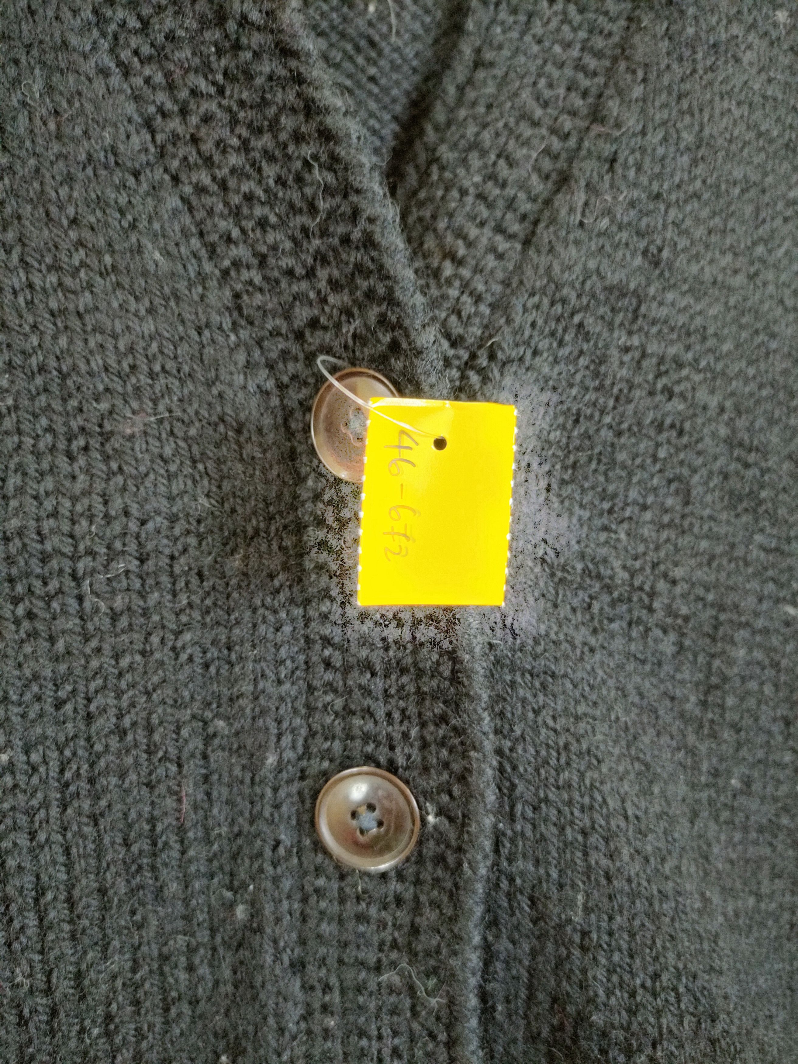 Homespun Knitwear Japan plain black vintage cardigan knitwear #46-672 Size US M / EU 48-50 / 2 - 4 Thumbnail