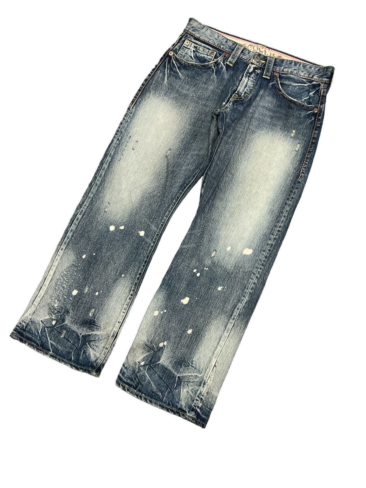 Japanese Brand BAGGY💥THRASHED COCOLULU DISTRESSED DENIM PANT Size US 33 - 5 Thumbnail