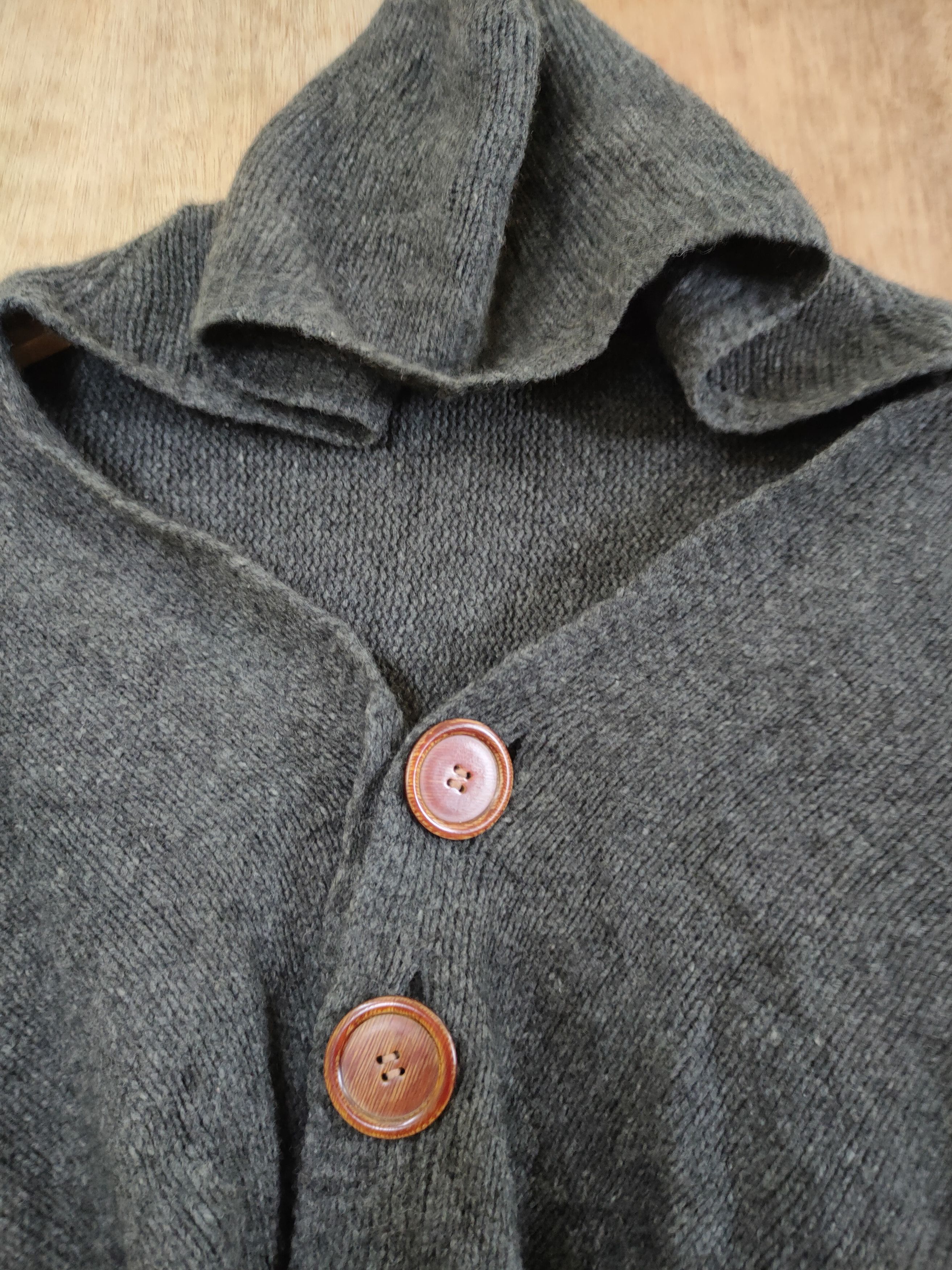 Issey Miyake DL Sunaokuwahara cape cloak grey mohair hoodie #46-390 Size US M / EU 48-50 / 2 - 3 Thumbnail