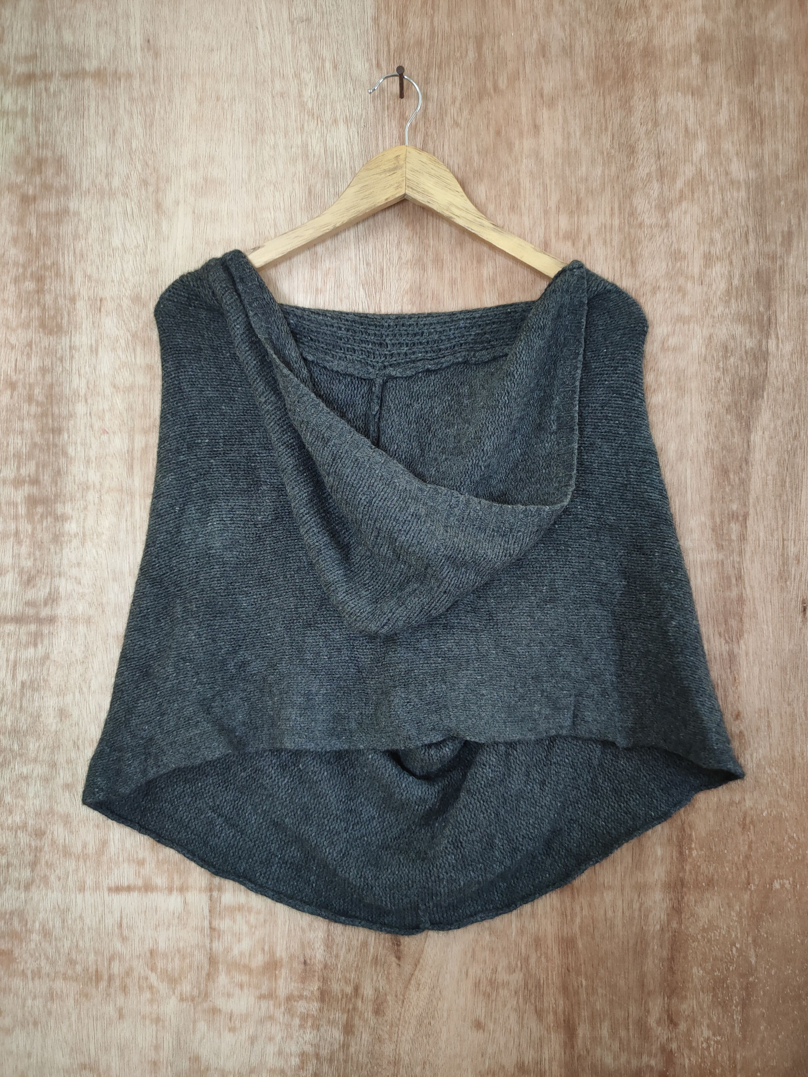 Issey Miyake DL Sunaokuwahara cape cloak grey mohair hoodie #46-390 Size US M / EU 48-50 / 2 - 5 Thumbnail