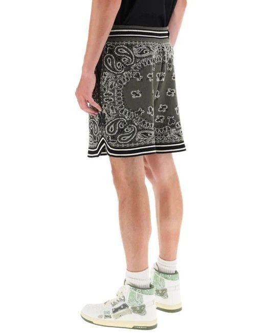 Amiri Bandana Knit Green Shorts Size US 34 / EU 50 - 4 Thumbnail