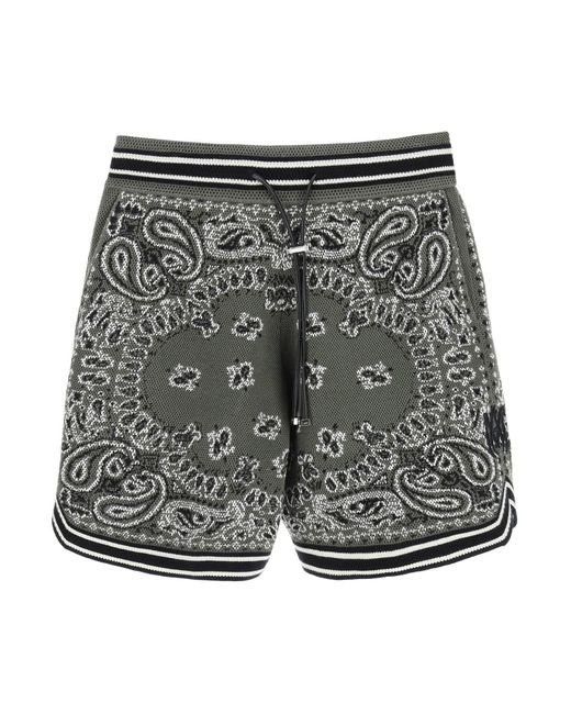 Amiri Bandana Knit Green Shorts Size US 34 / EU 50 - 1 Thumbnail