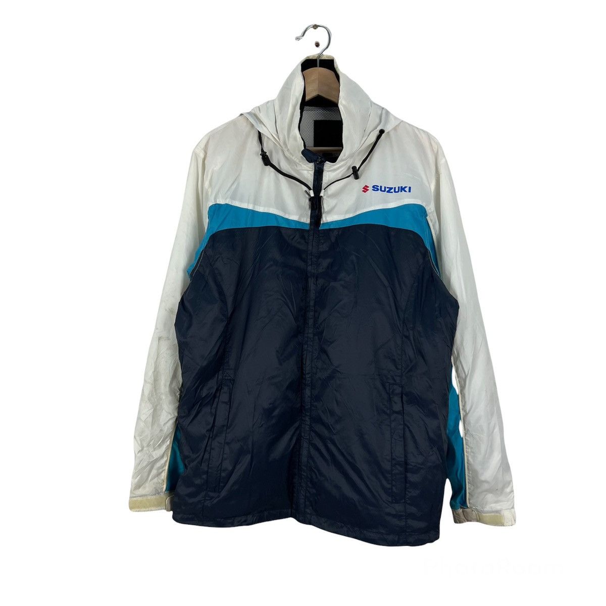 Japanese Brand VINTAGE SUZUKI BIG LOGO LIGHT JACKET ZIPPER Size US L / EU 52-54 / 3 - 1 Thumbnail