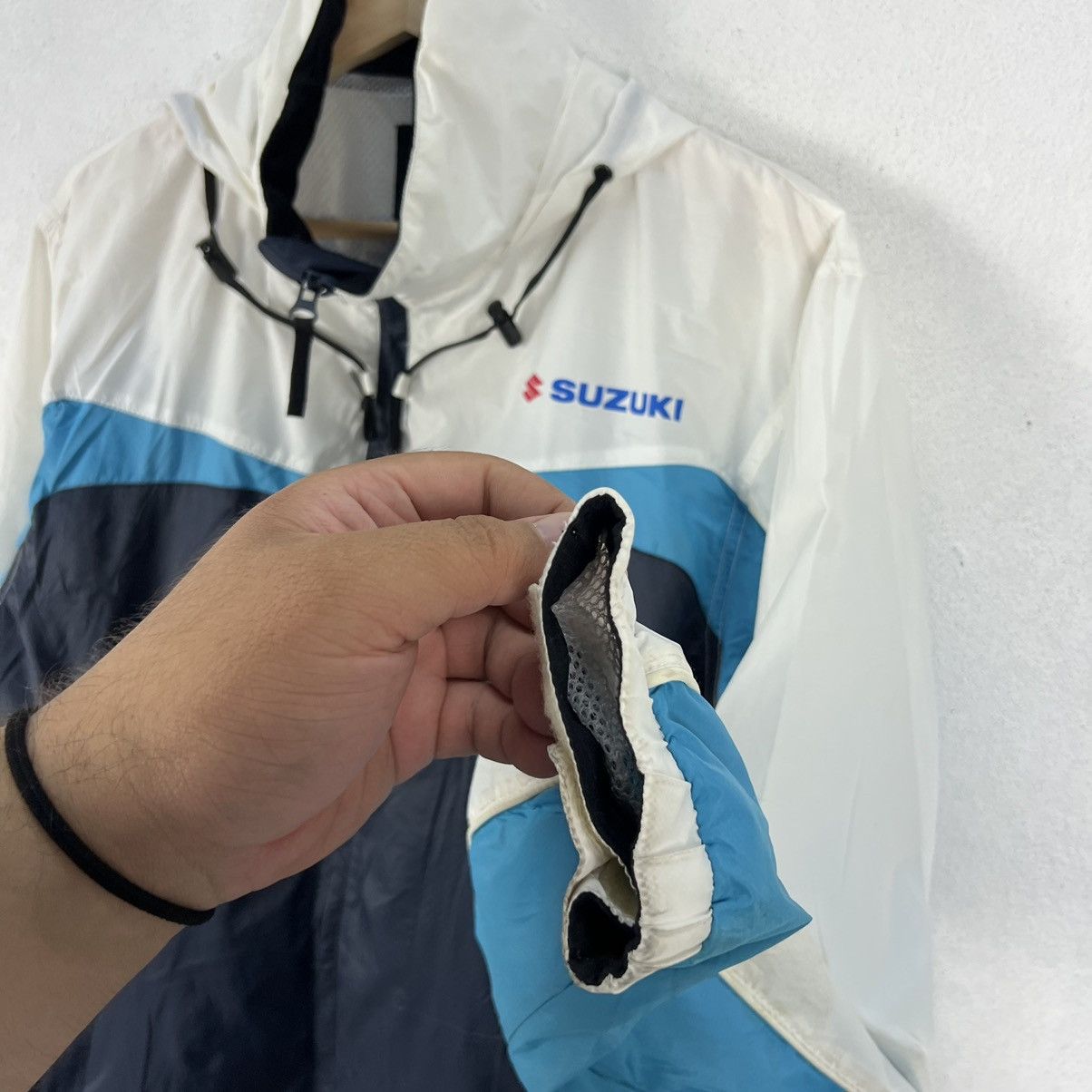 Japanese Brand VINTAGE SUZUKI BIG LOGO LIGHT JACKET ZIPPER Size US L / EU 52-54 / 3 - 4 Thumbnail