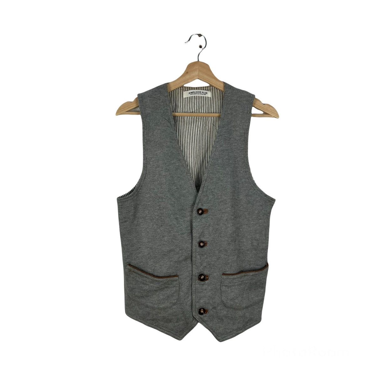 Japanese Brand VINTAGE SIMPLICITE PLUS TANK TOP MULTI POCKET VEST Size US M / EU 48-50 / 2 - 1 Thumbnail