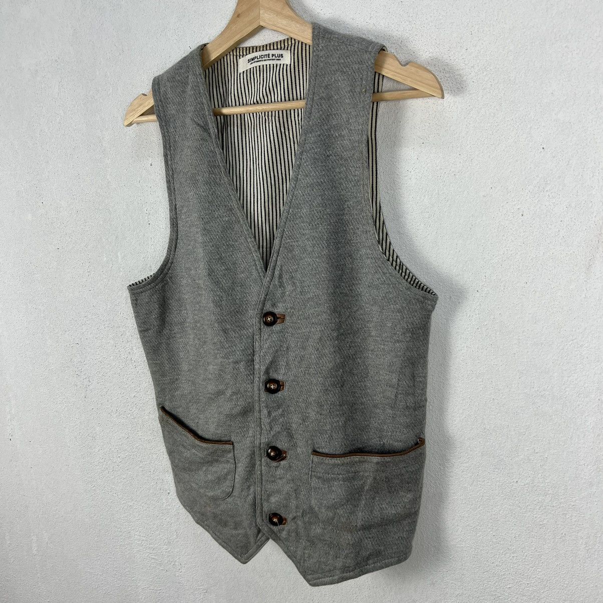 Japanese Brand VINTAGE SIMPLICITE PLUS TANK TOP MULTI POCKET VEST Size US M / EU 48-50 / 2 - 2 Thumbnail