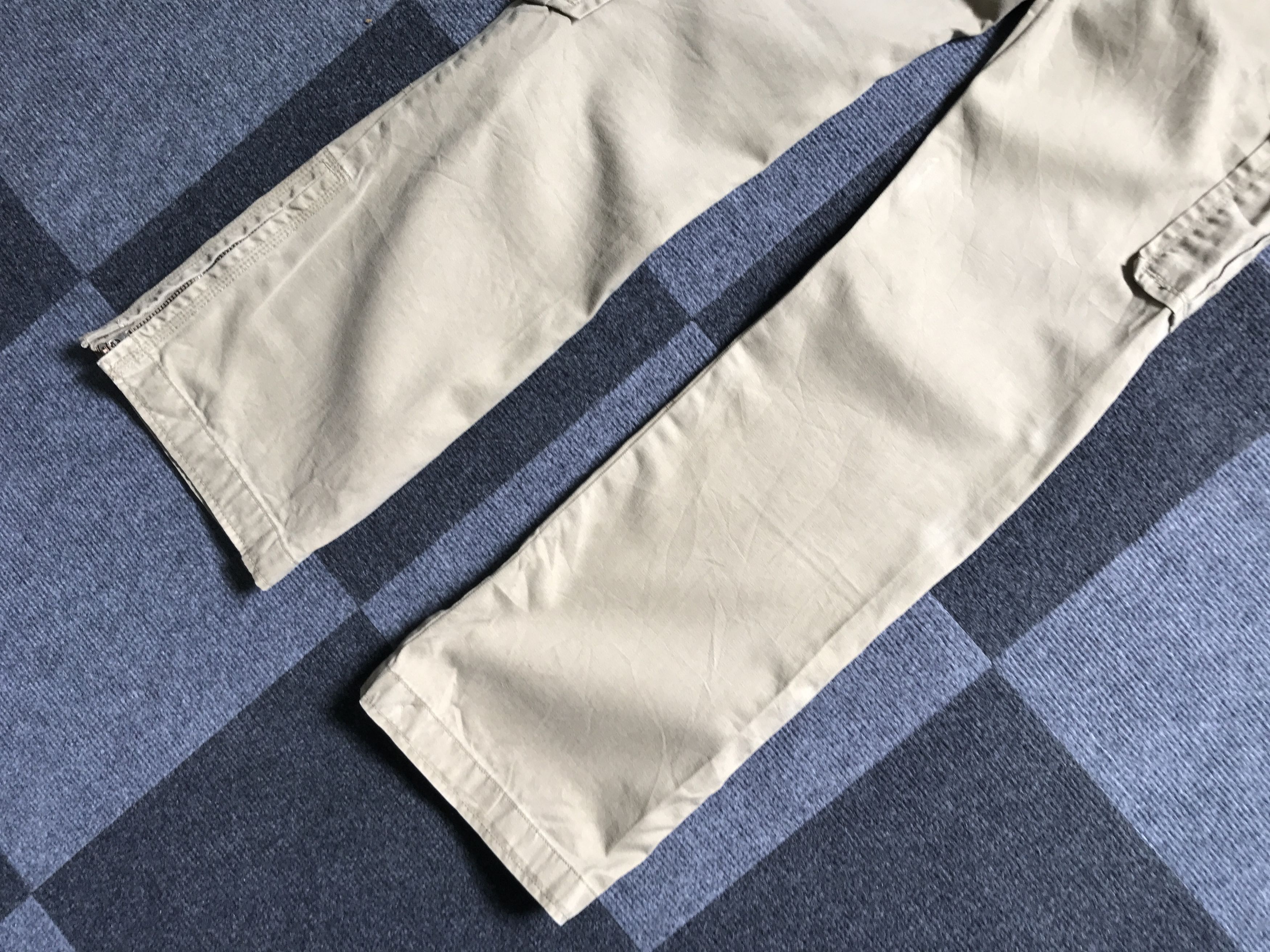 Japanese Brand CP134 sunny cloud Ankle Zipper Flare Cargo Pant Size US 27 - 7 Thumbnail