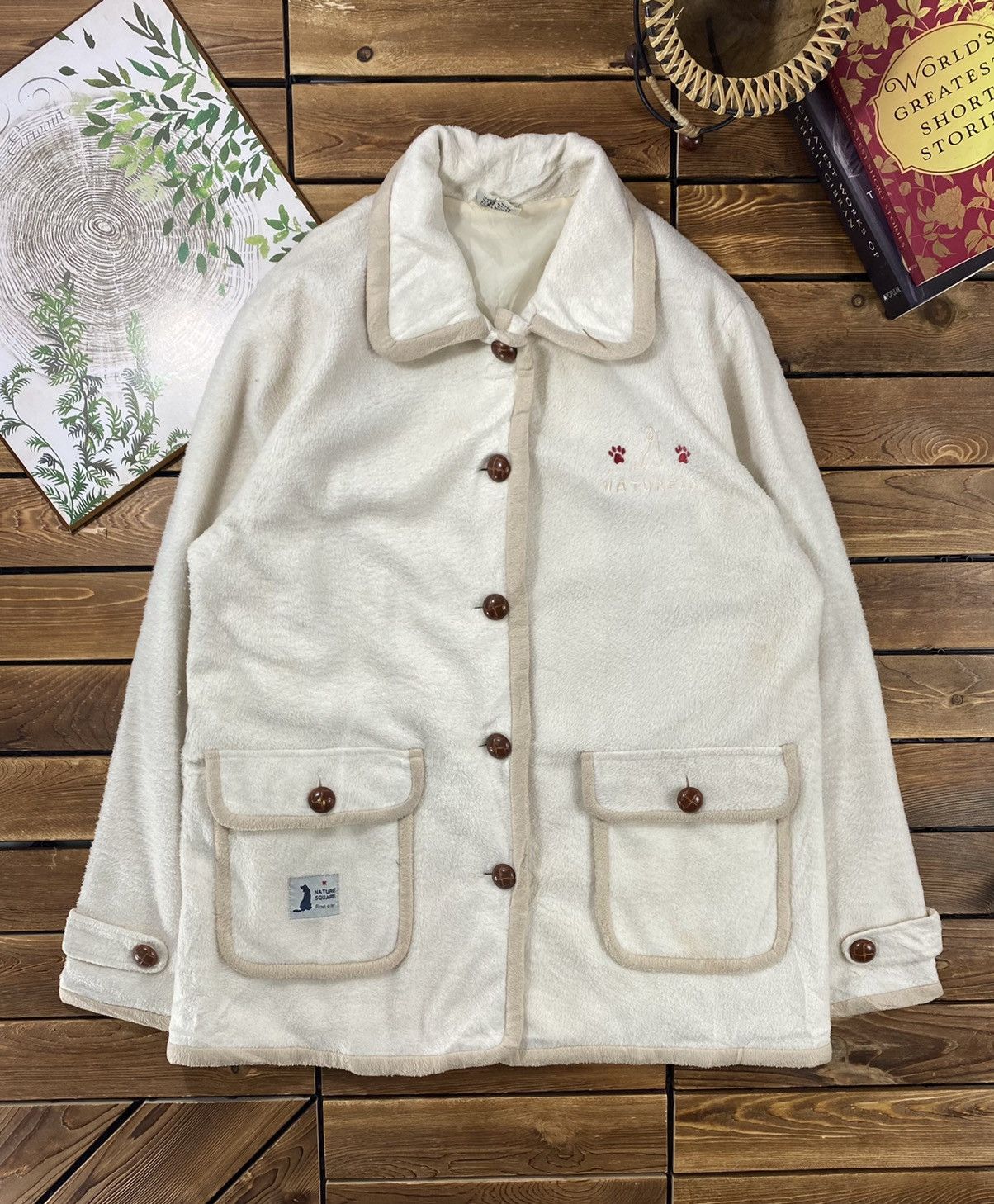 Japanese Brand × Vintage Vintage Japanese Nature Square Patches On Back Size M Size M / US 6-8 / IT 42-44 - 2 Thumbnail