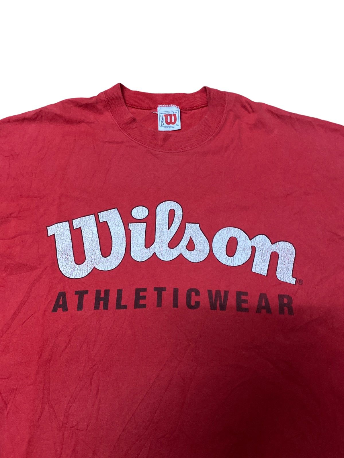 Vintage VINTAGE WILSON MADE USA BIGLOGO OVER SIZE T-SHIRT Size US XXL / EU 58 / 5 - 2 Thumbnail