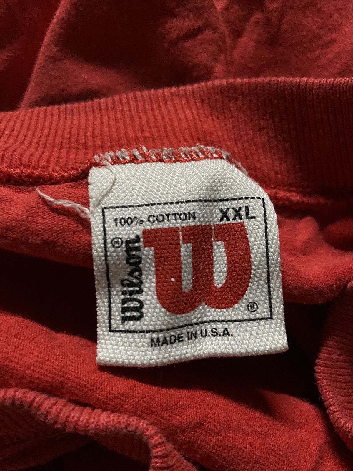 Vintage VINTAGE WILSON MADE USA BIGLOGO OVER SIZE T-SHIRT Size US XXL / EU 58 / 5 - 5 Thumbnail