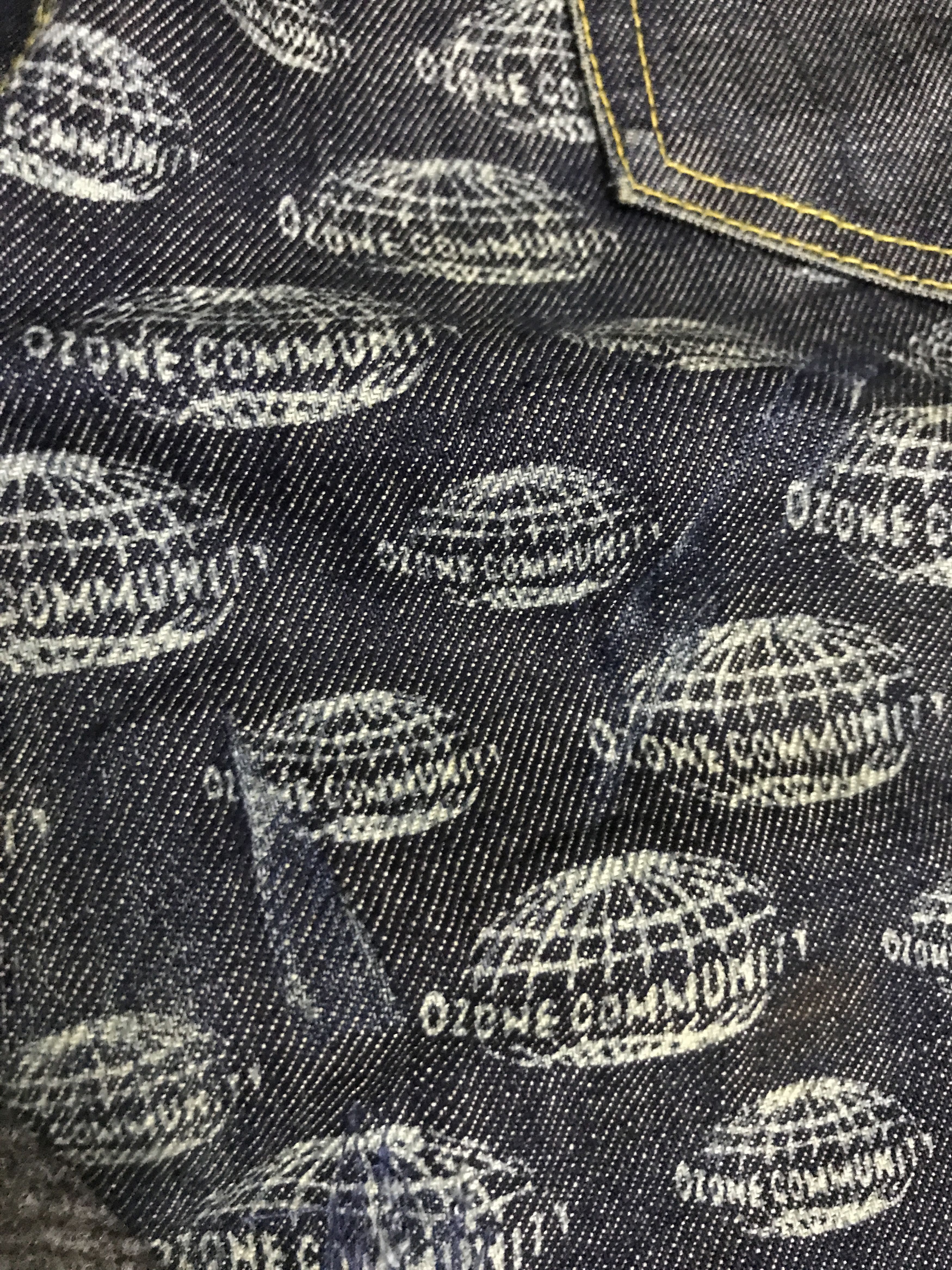 Japanese Brand D153 OZONE COMMUNITY Japan Full Print Flare Jeans Size US 26 / EU 42 - 13 Thumbnail