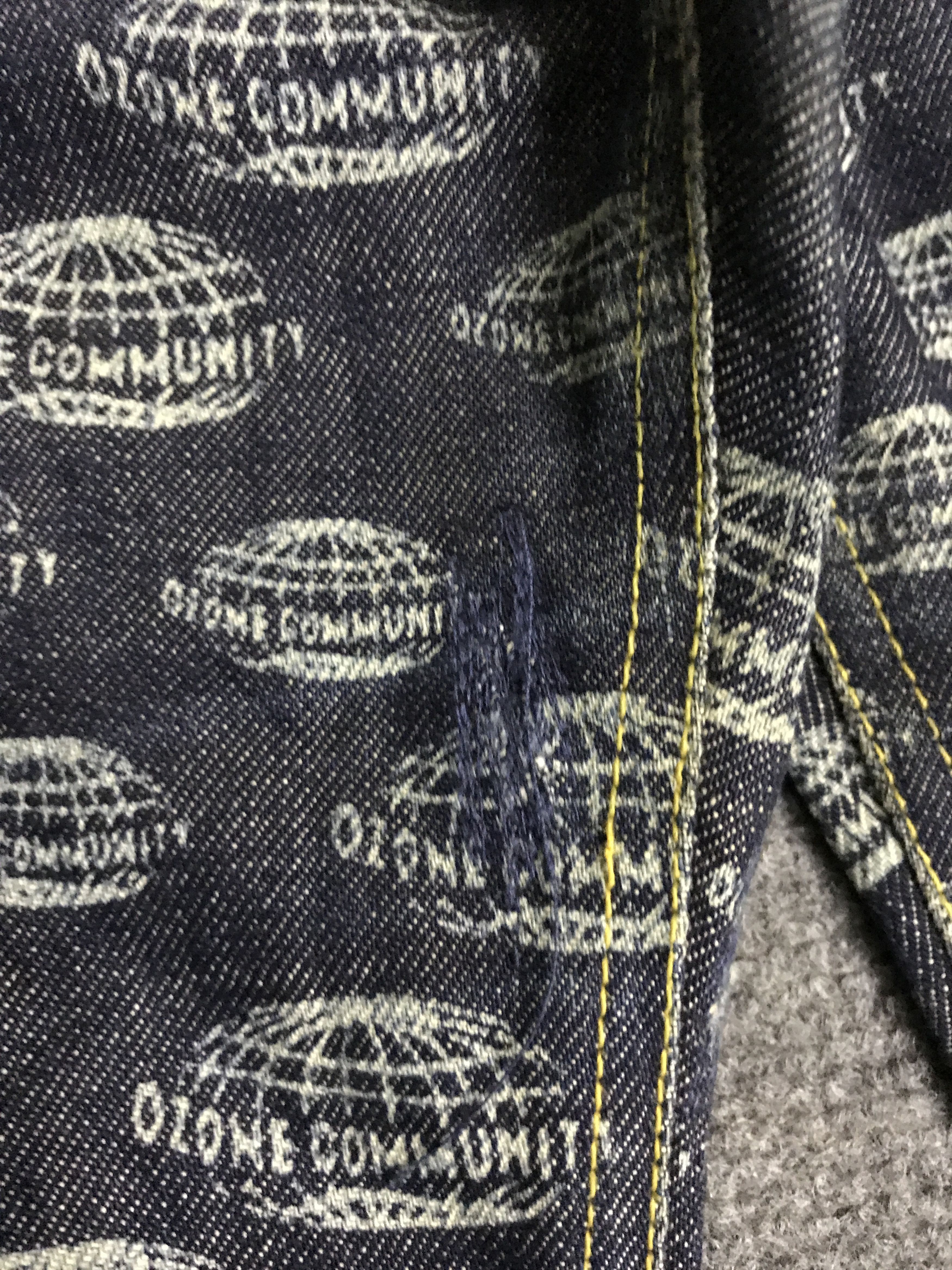 Japanese Brand D153 OZONE COMMUNITY Japan Full Print Flare Jeans Size US 26 / EU 42 - 6 Thumbnail