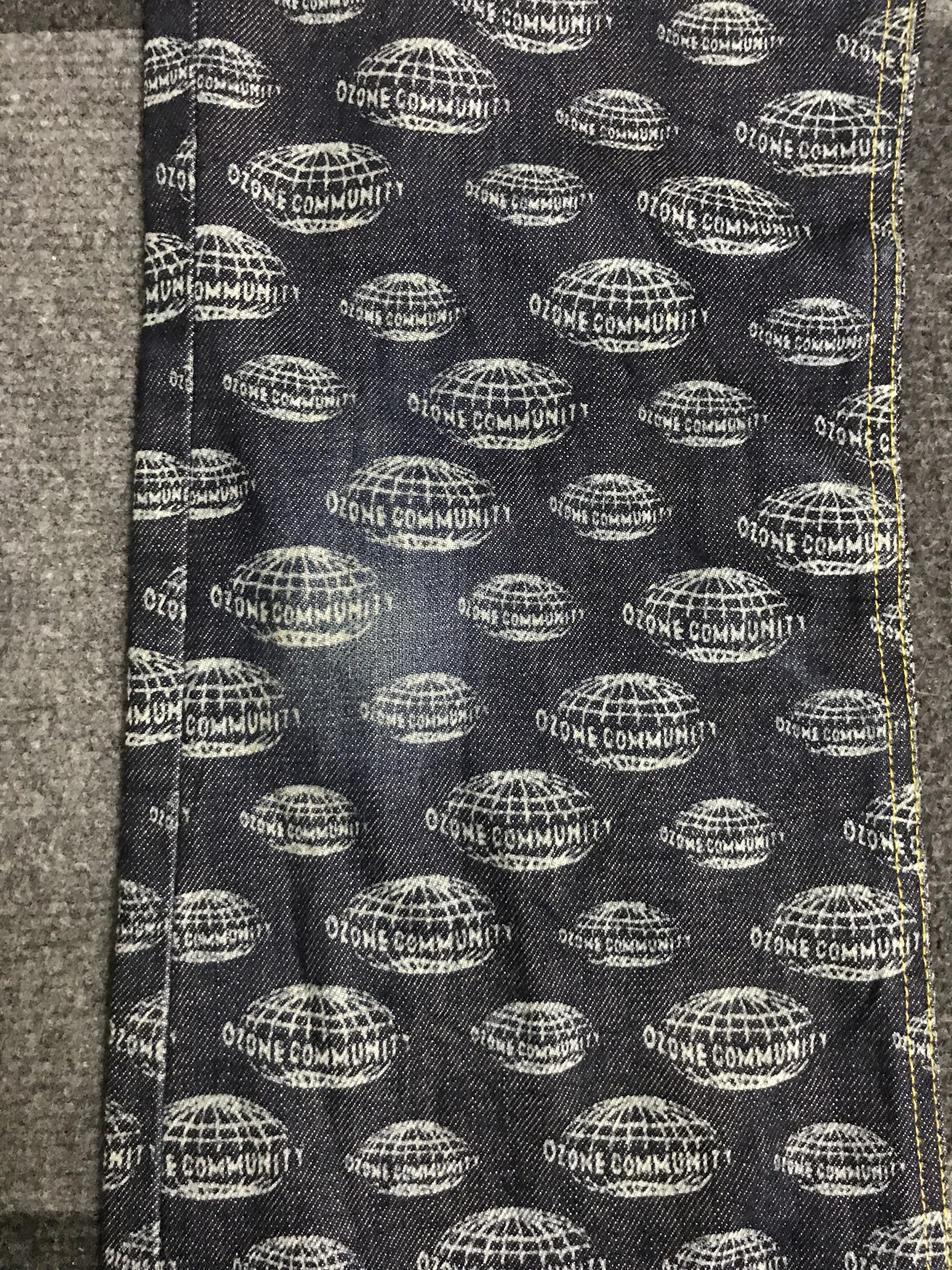 Japanese Brand D153 OZONE COMMUNITY Japan Full Print Flare Jeans Size US 26 / EU 42 - 7 Thumbnail
