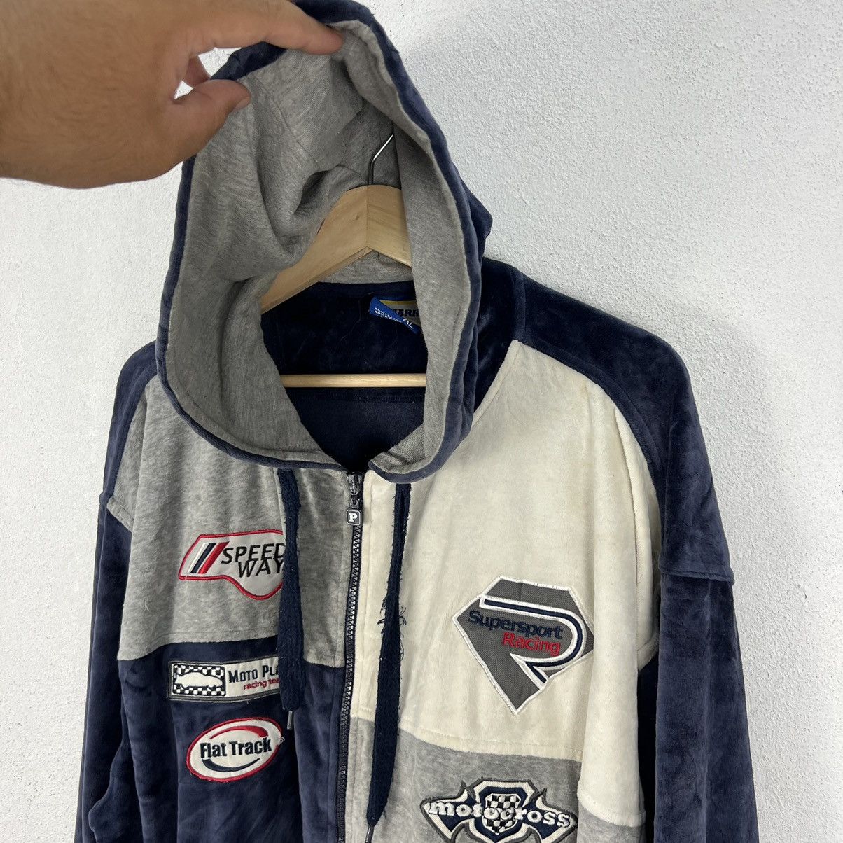 Japanese Brand VINTAGE SUPERSPORT RACING HOODIE BIG LOGO WORKER JACKET Size US XL / EU 56 / 4 - 8 Thumbnail