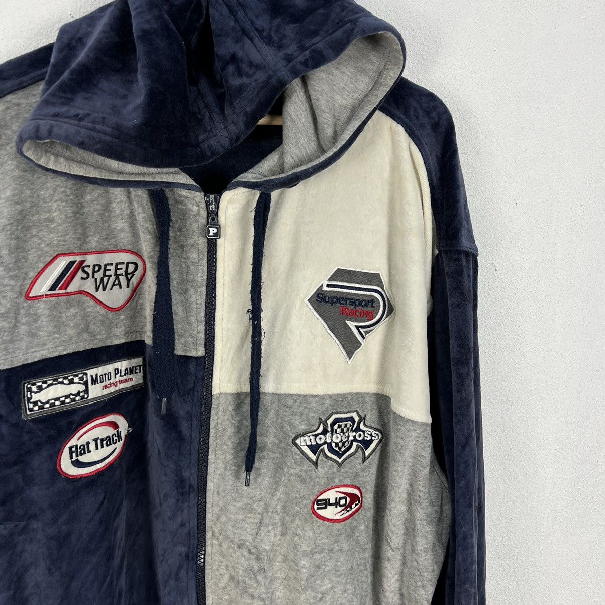 Japanese Brand VINTAGE SUPERSPORT RACING HOODIE BIG LOGO WORKER JACKET Size US XL / EU 56 / 4 - 6 Thumbnail
