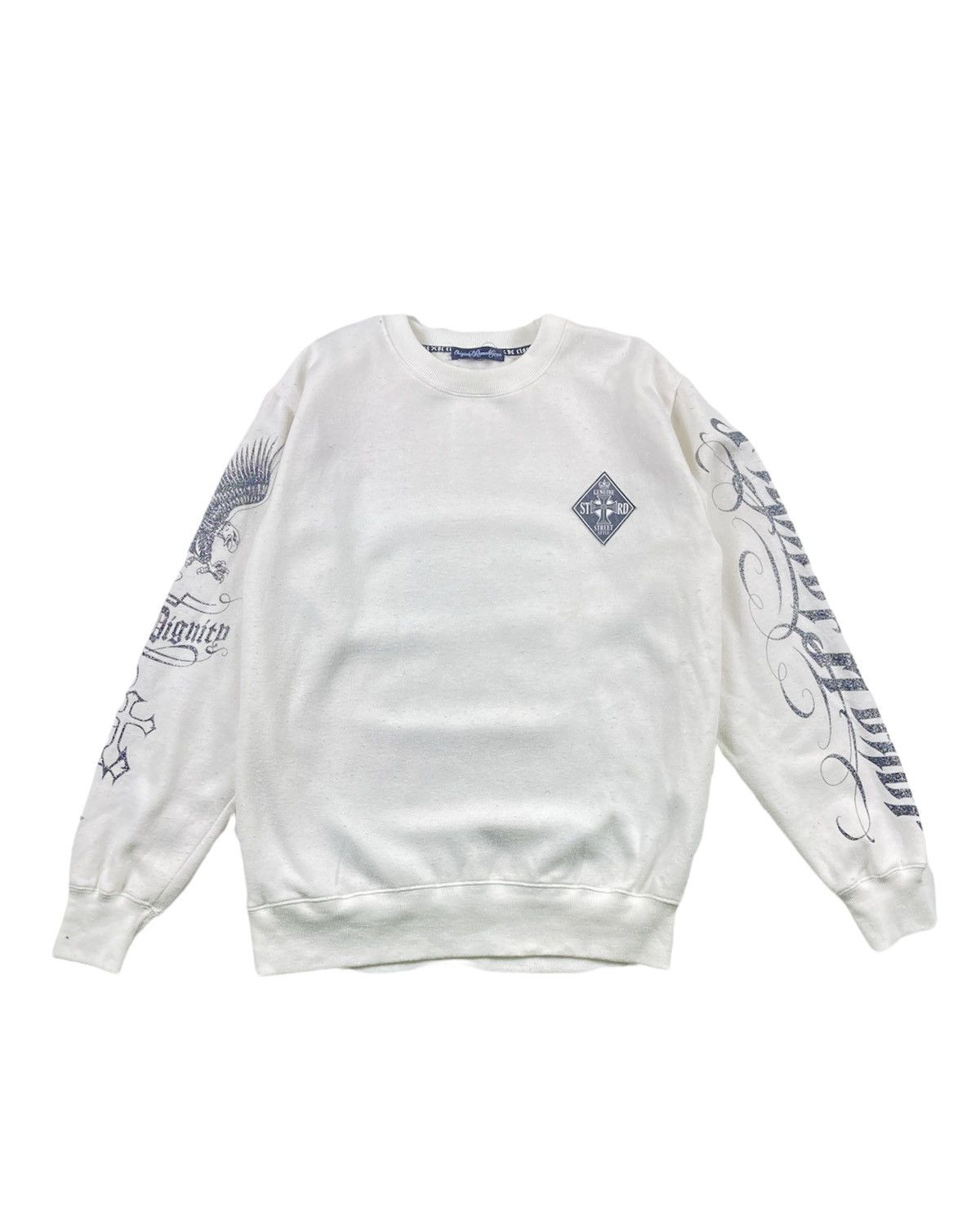 Japanese Brand × Vintage Vintage 90s Fight Of Honor Japanese Brand White Full Print Size US M / EU 48-50 / 2 - 2 Thumbnail