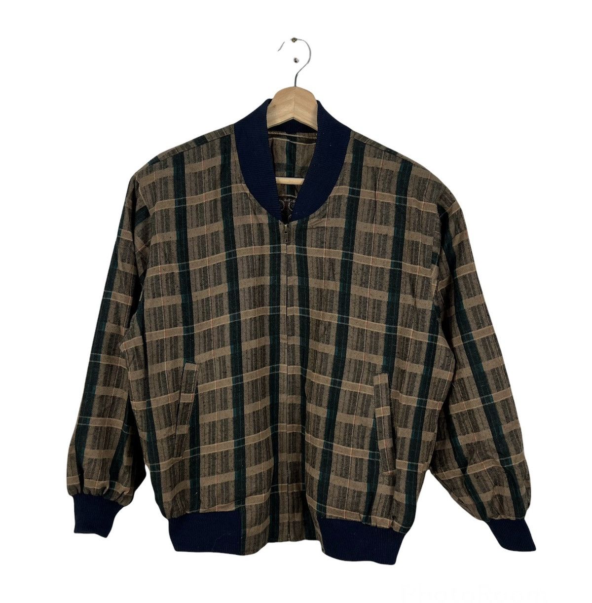 Japanese Brand VINTAGE VARSITY JACKET TARTAN DESIGN STREETWEAR STYLE Size US M / EU 48-50 / 2 - 1 Thumbnail