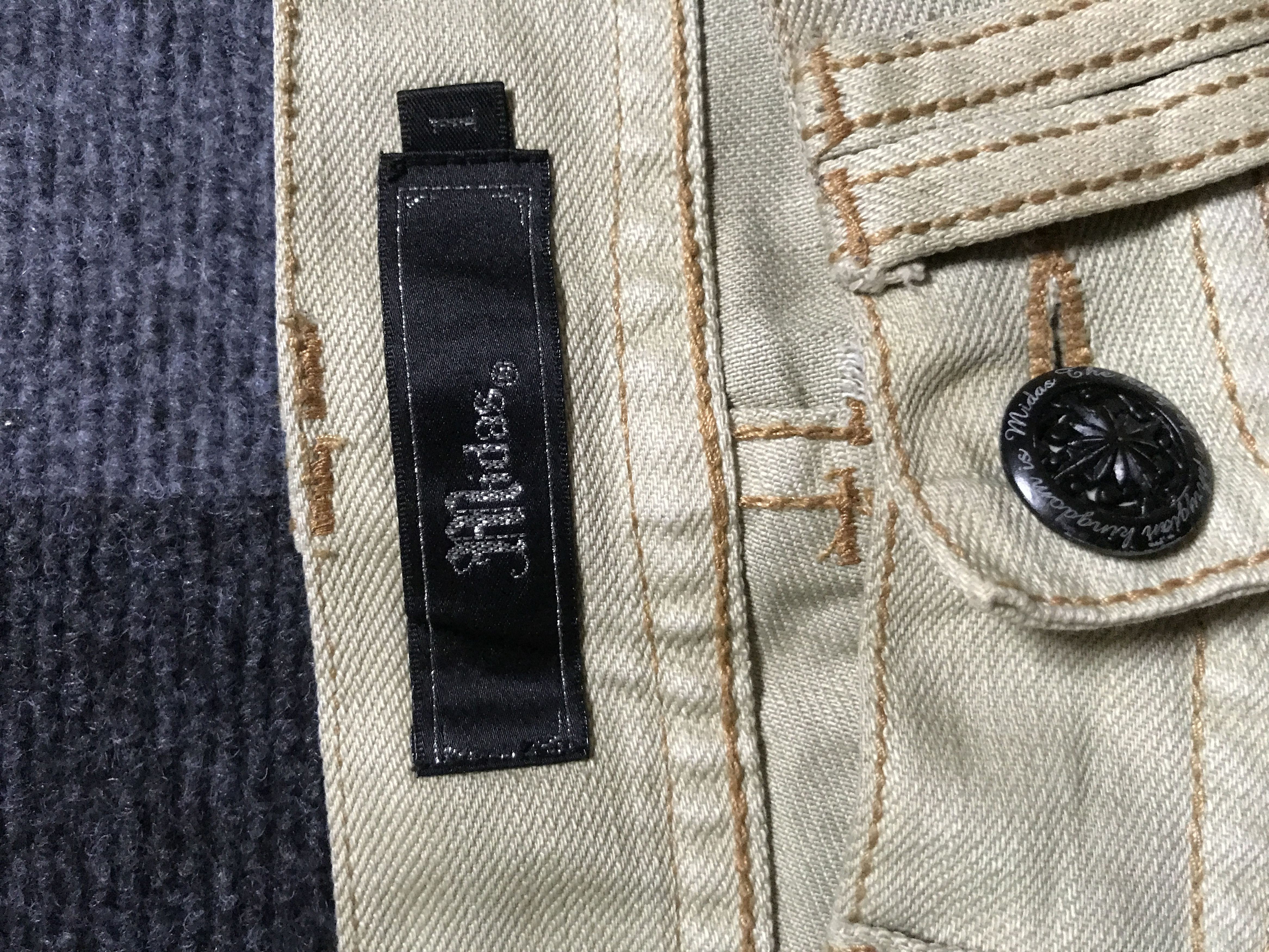Japanese Brand D100 Midas Japan Low Rise Punk Painter Distressed Flar Jeans Size US 28 / EU 44 - 8 Thumbnail