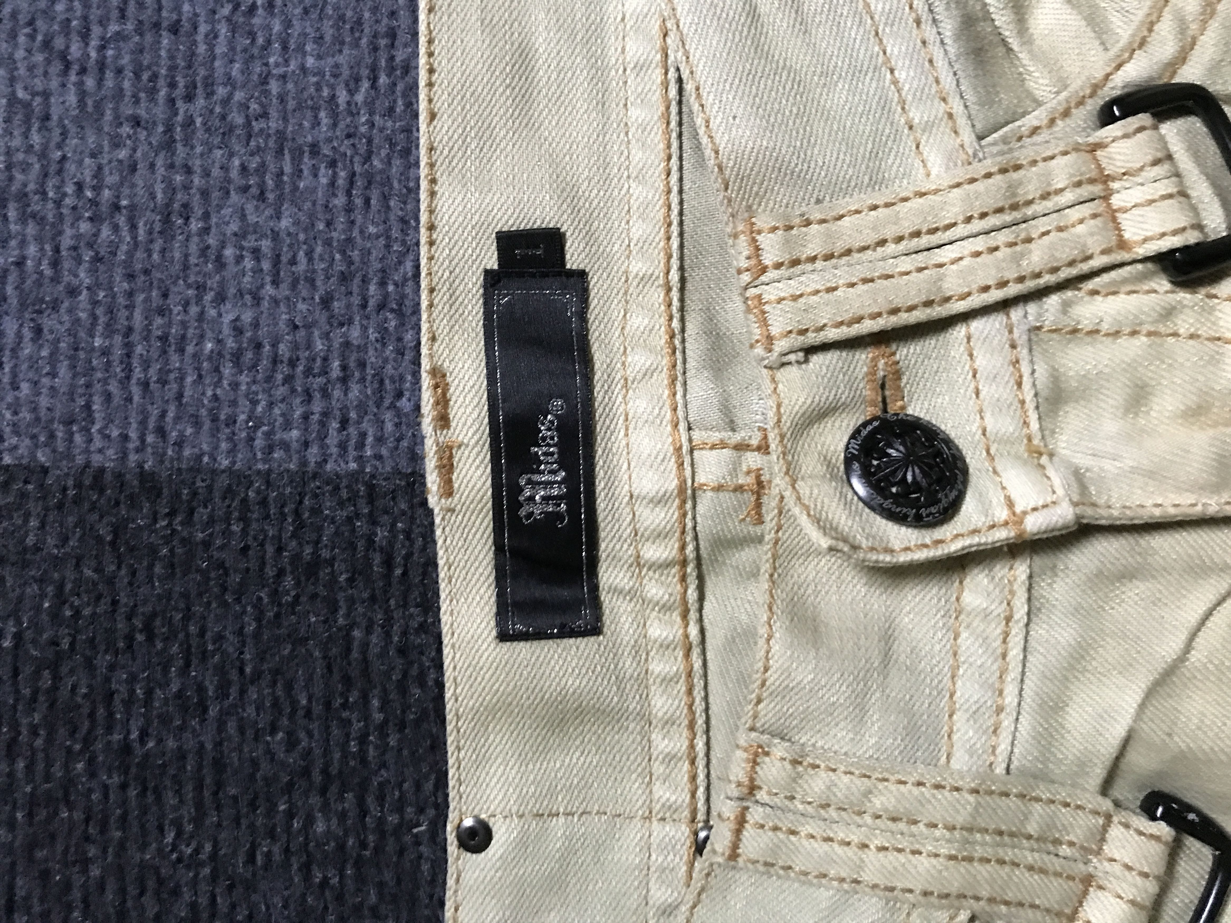 Japanese Brand D100 Midas Japan Low Rise Punk Painter Distressed Flar Jeans Size US 28 / EU 44 - 5 Thumbnail