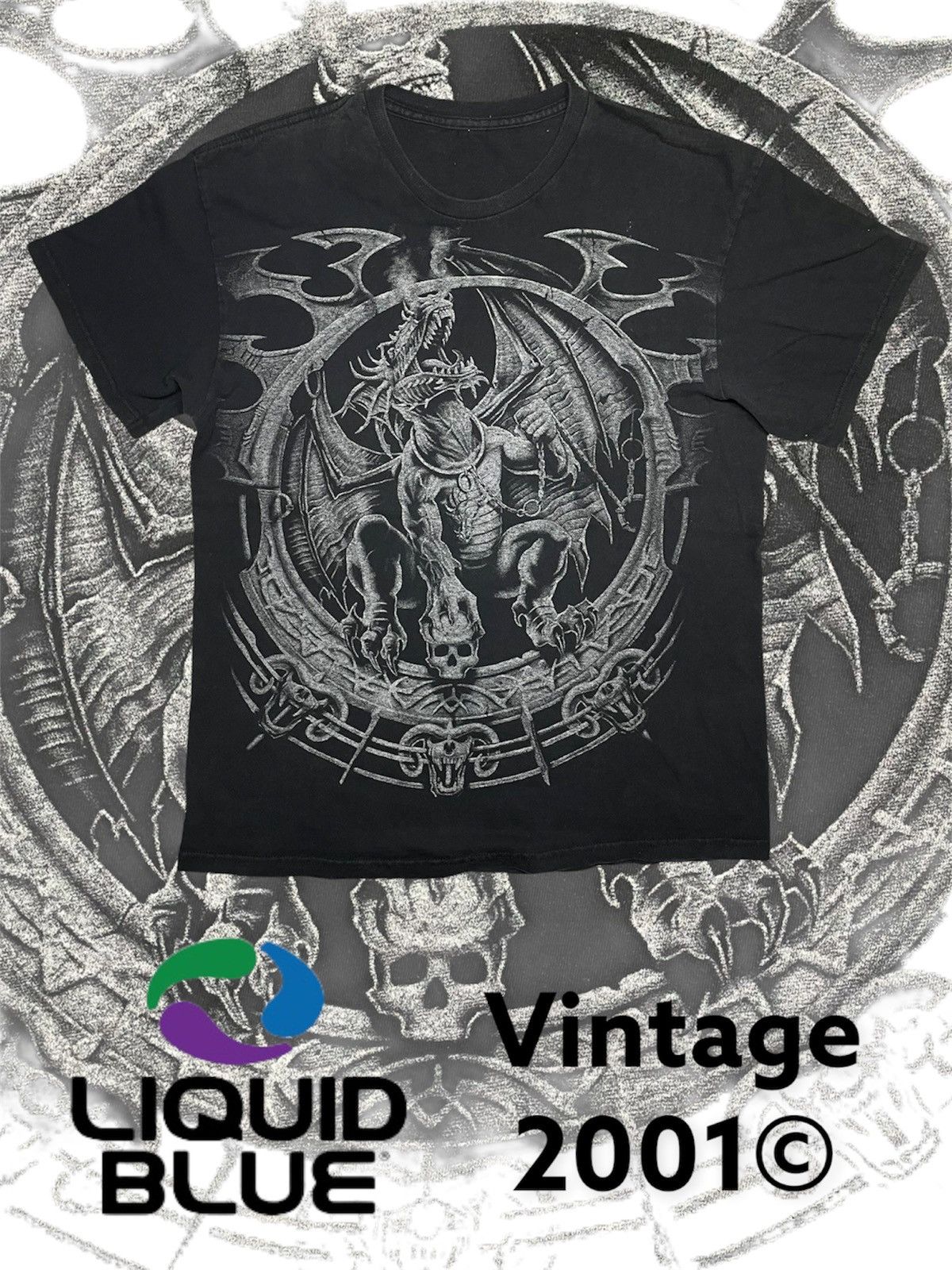 Liquid Blue Vintage Liquid Blue 2001© Evil Dragon full print fairly fad Size US M / EU 48-50 / 2 - 1 Thumbnail