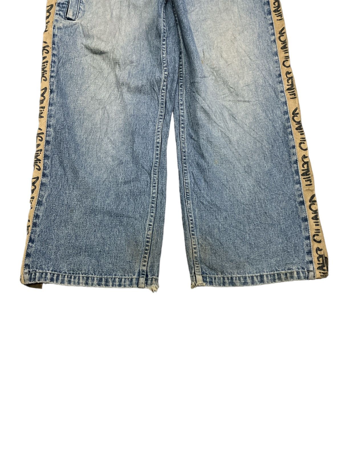 Other BAGGY💥Y2K‼️NIMIS JEANS SIDE TAPE ZIPPER DISTRESSED PANT Size US 30 / EU 46 - 3 Thumbnail
