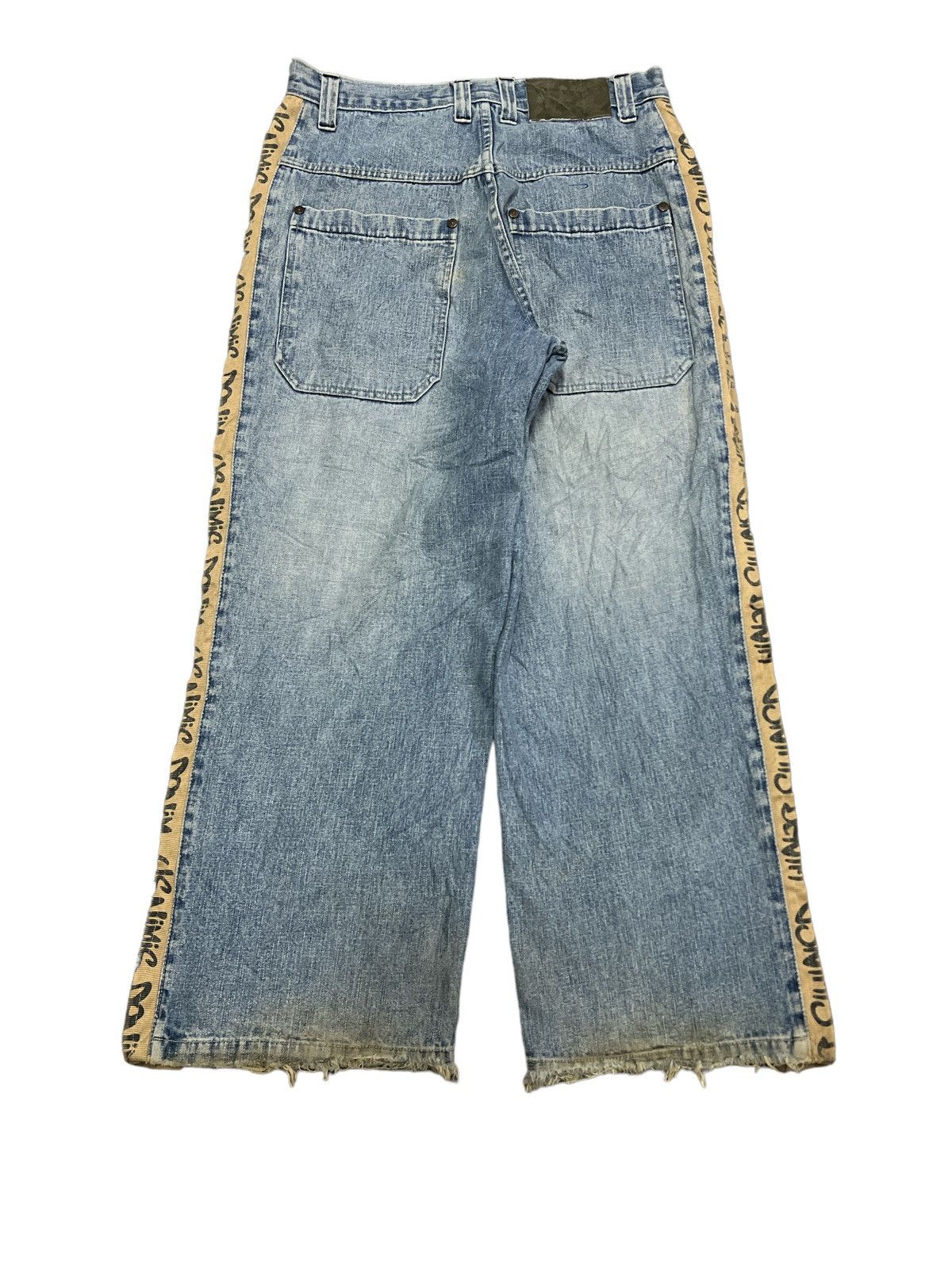 Other BAGGY💥Y2K‼️NIMIS JEANS SIDE TAPE ZIPPER DISTRESSED PANT Size US 30 / EU 46 - 7 Thumbnail