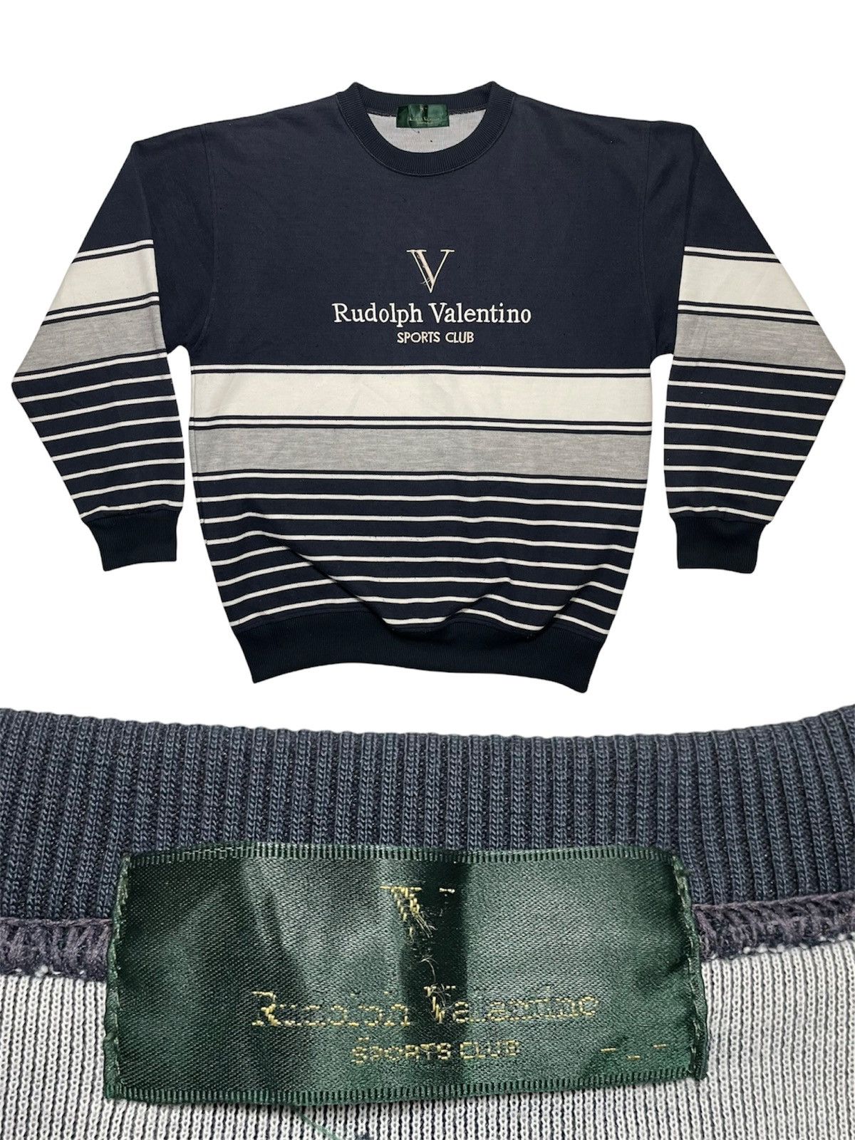 Valentino × Vintage Vintage 90s Rudolph Valentino Sports Club embroidery logo d Size US L / EU 52-54 / 3 - 1 Thumbnail