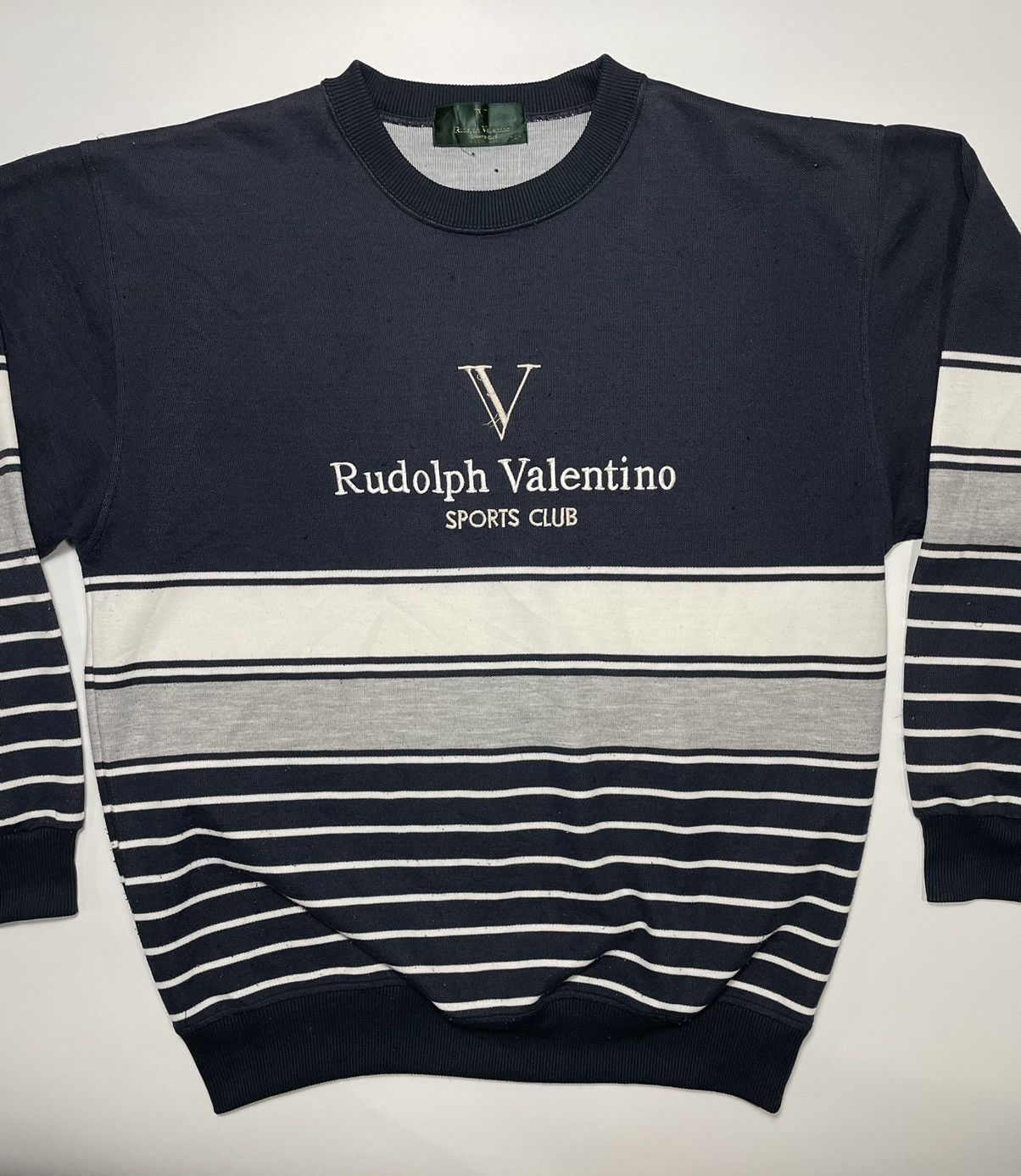 Valentino × Vintage Vintage 90s Rudolph Valentino Sports Club embroidery logo d Size US L / EU 52-54 / 3 - 2 Thumbnail