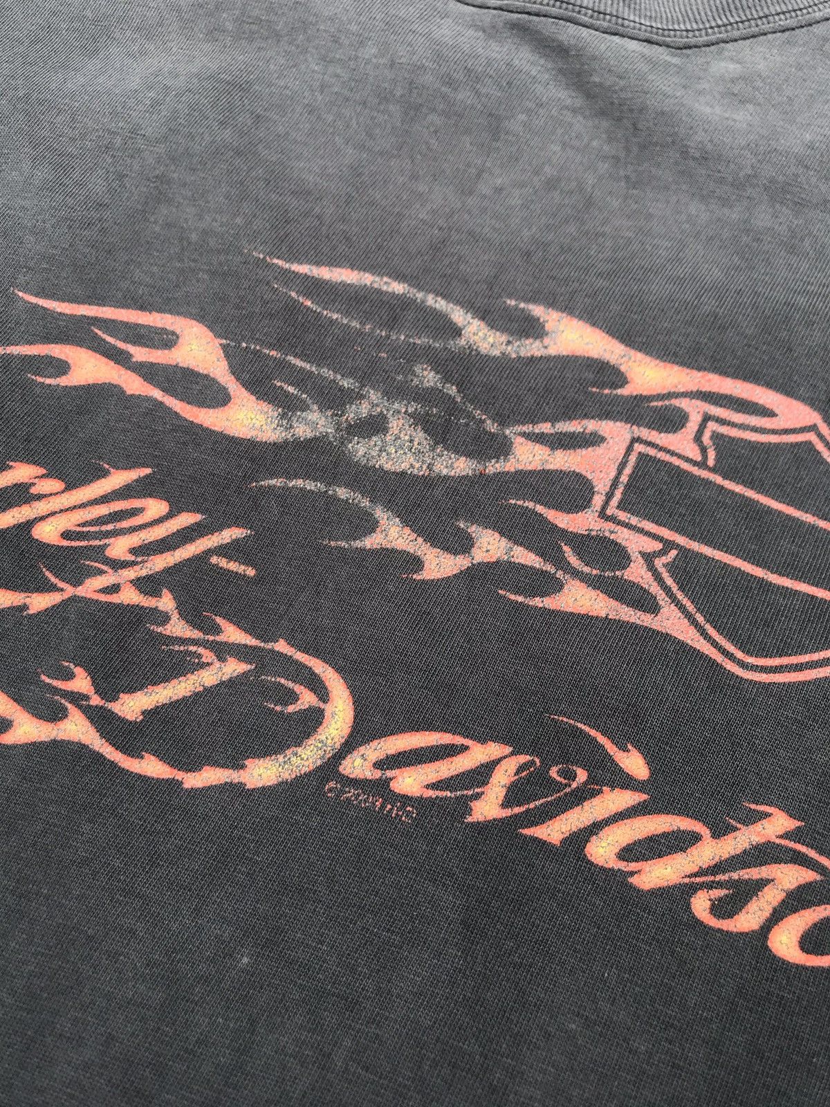 Band Tees × Harley Davidson × Vintage Vintage Distress Harley Davidson Tour Kyoto Japan Size US S / EU 44-46 / 1 - 4 Thumbnail